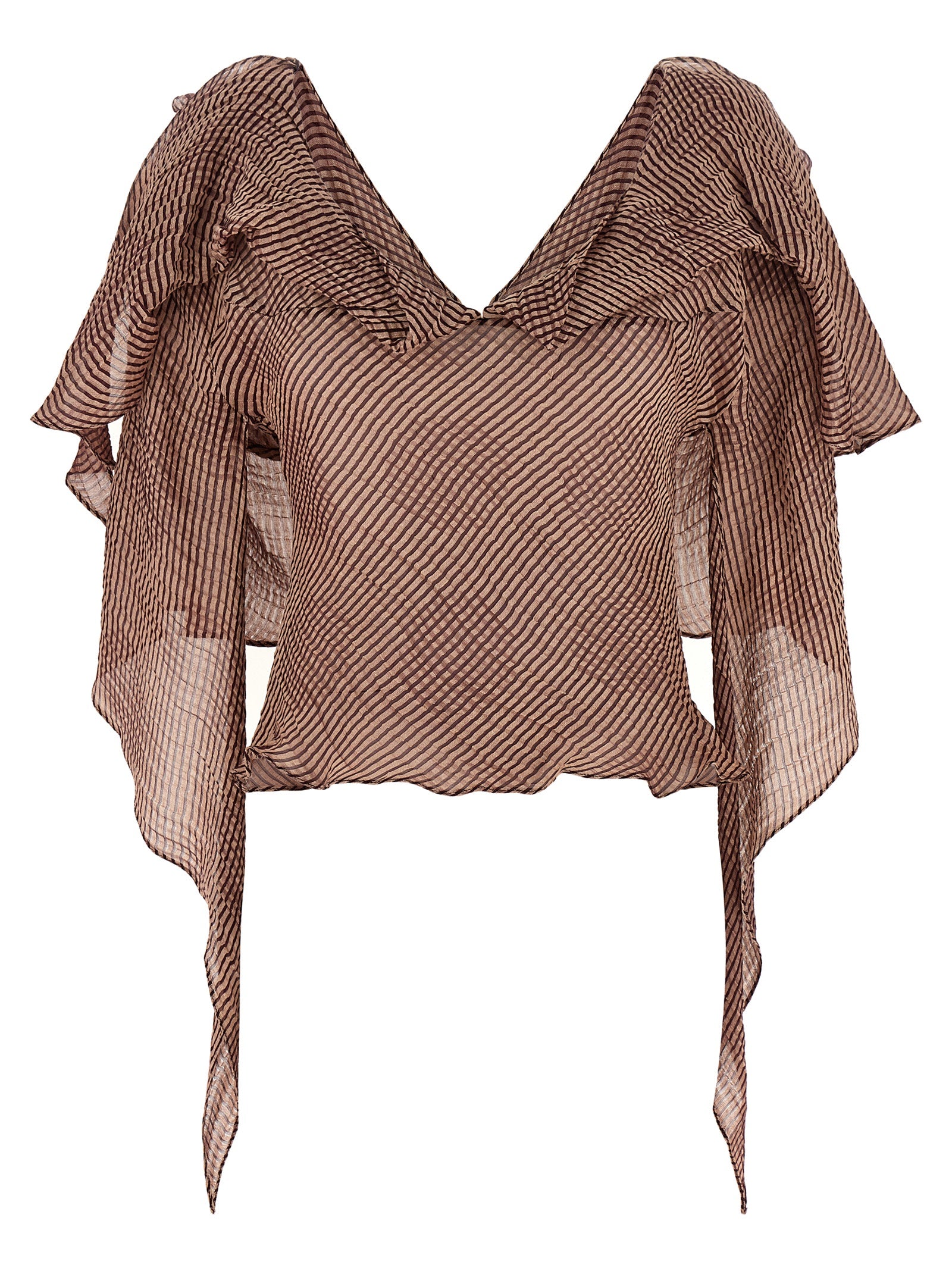 Kiko Kostadinov Bordeaux Linen Blouse