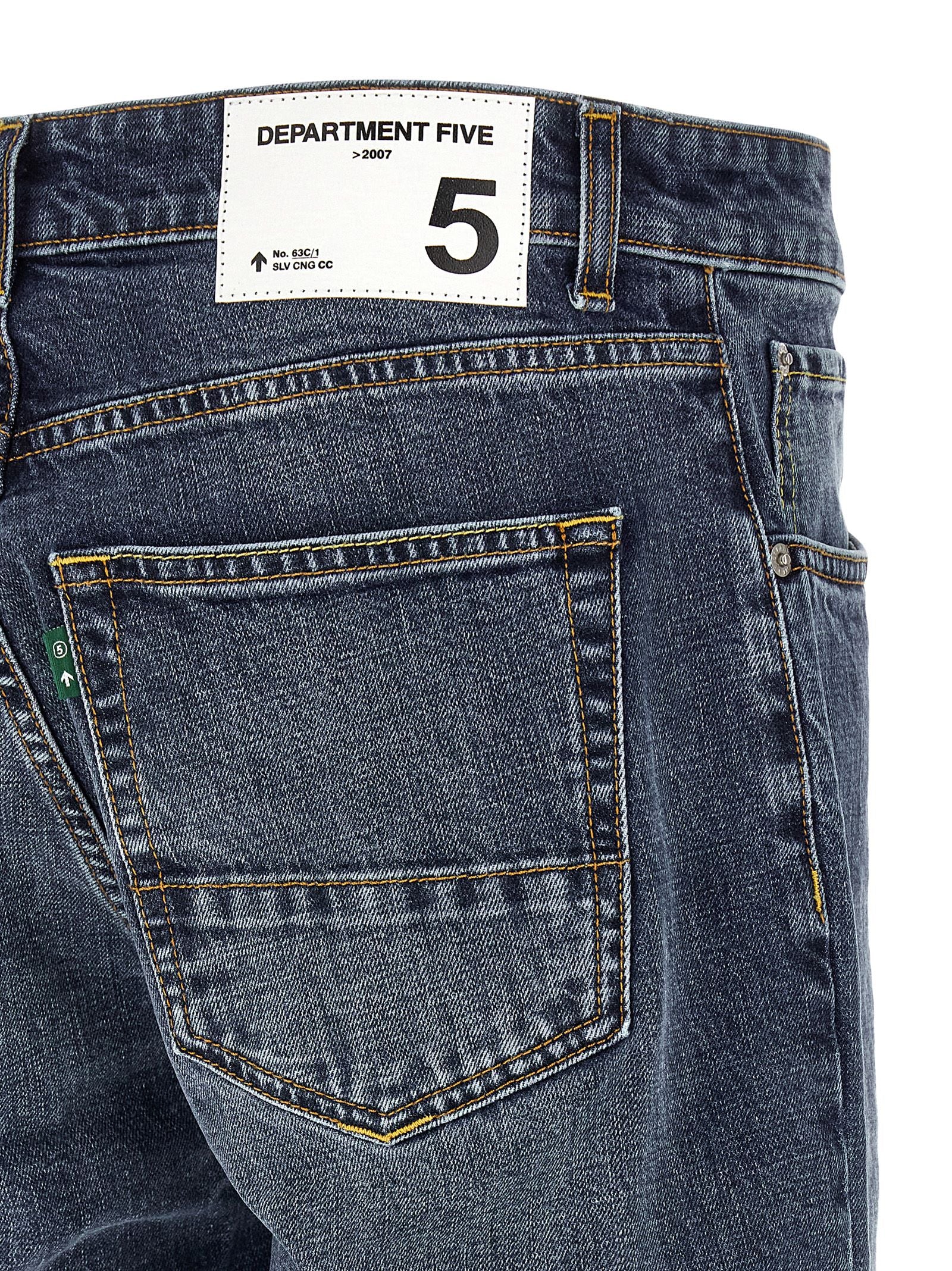 Department 5 Blue Cotton Straight-Leg Jeans