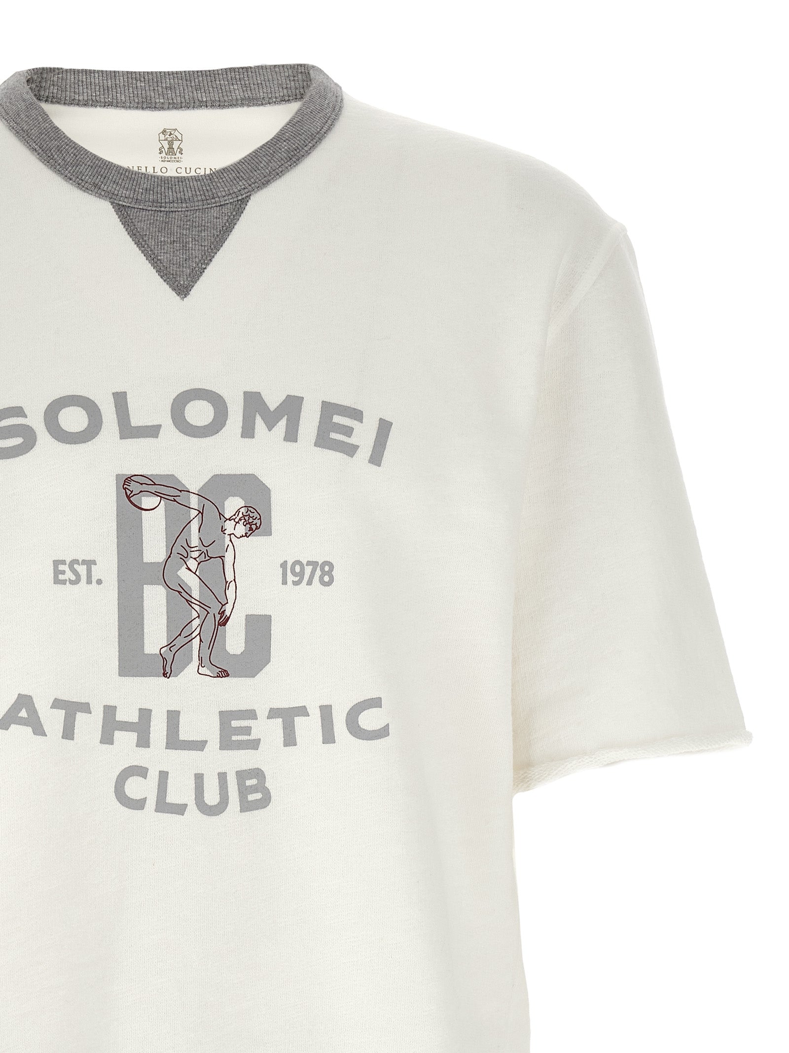 Brunello Cucinelli White Cotton Sweatshirt