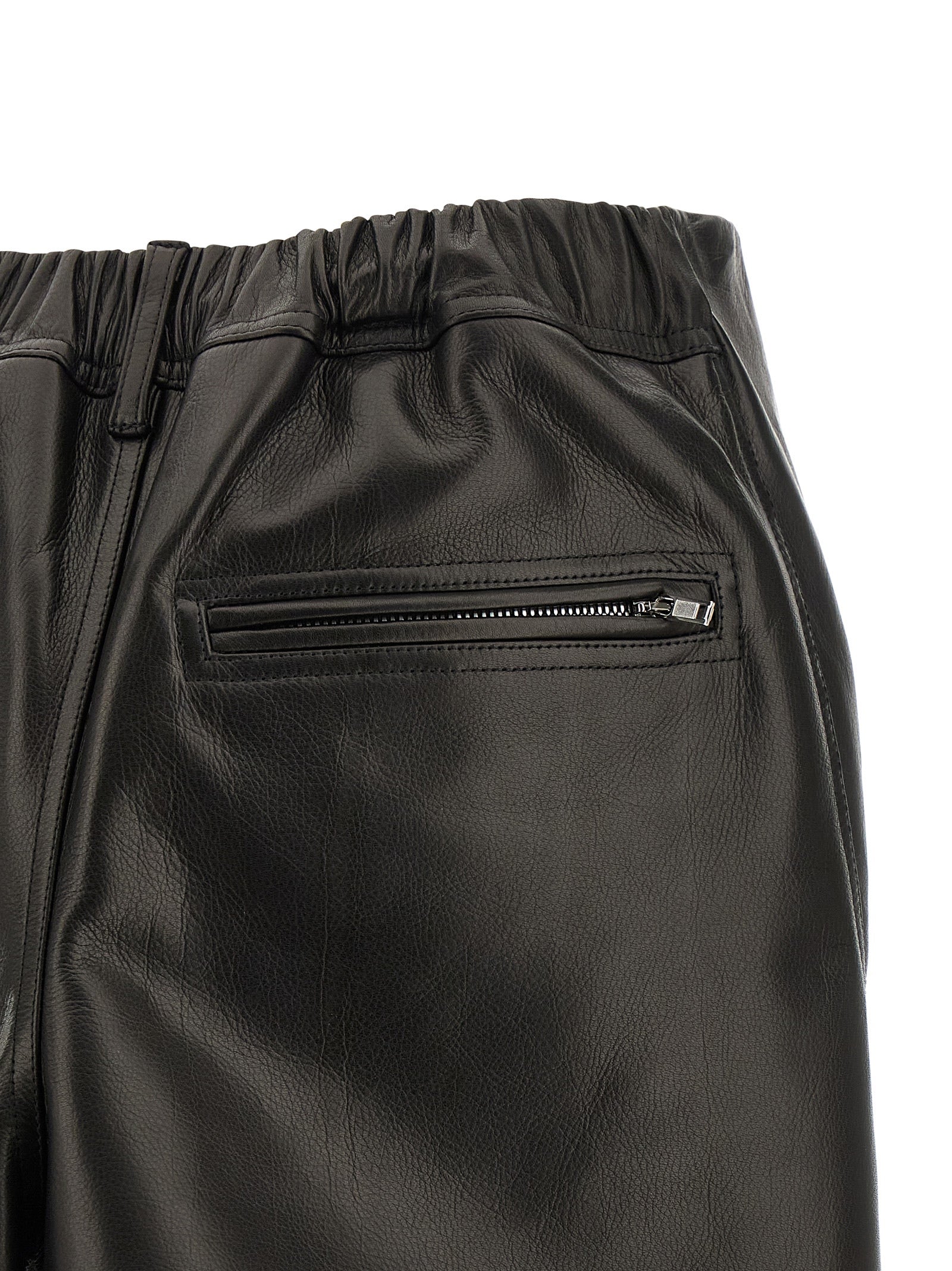 Rick Owens Black Calfskin Long Skirt