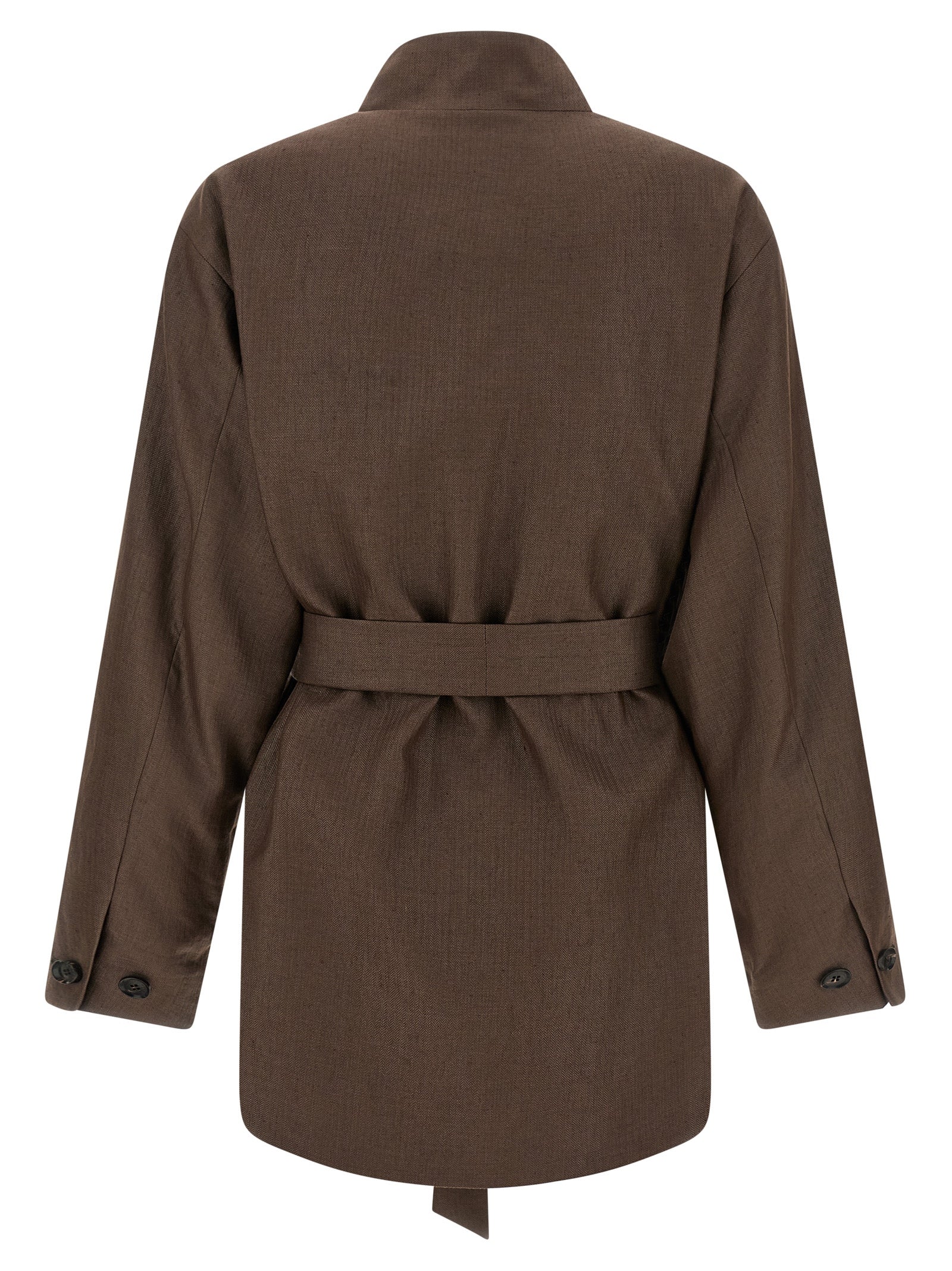 Kiton Brown Polyamide Blazer