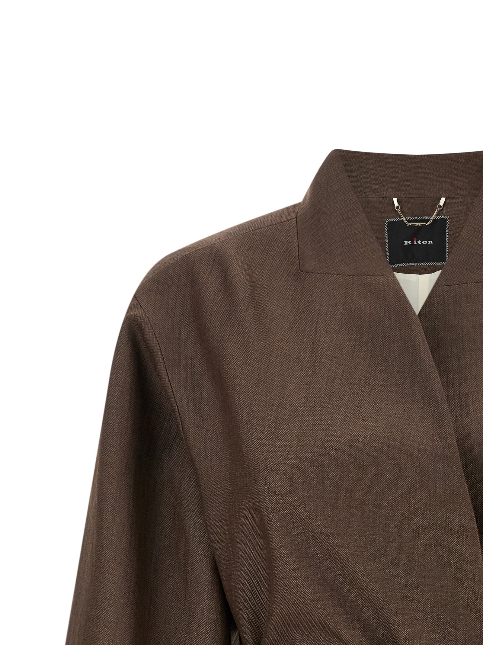 Kiton Brown Polyamide Blazer