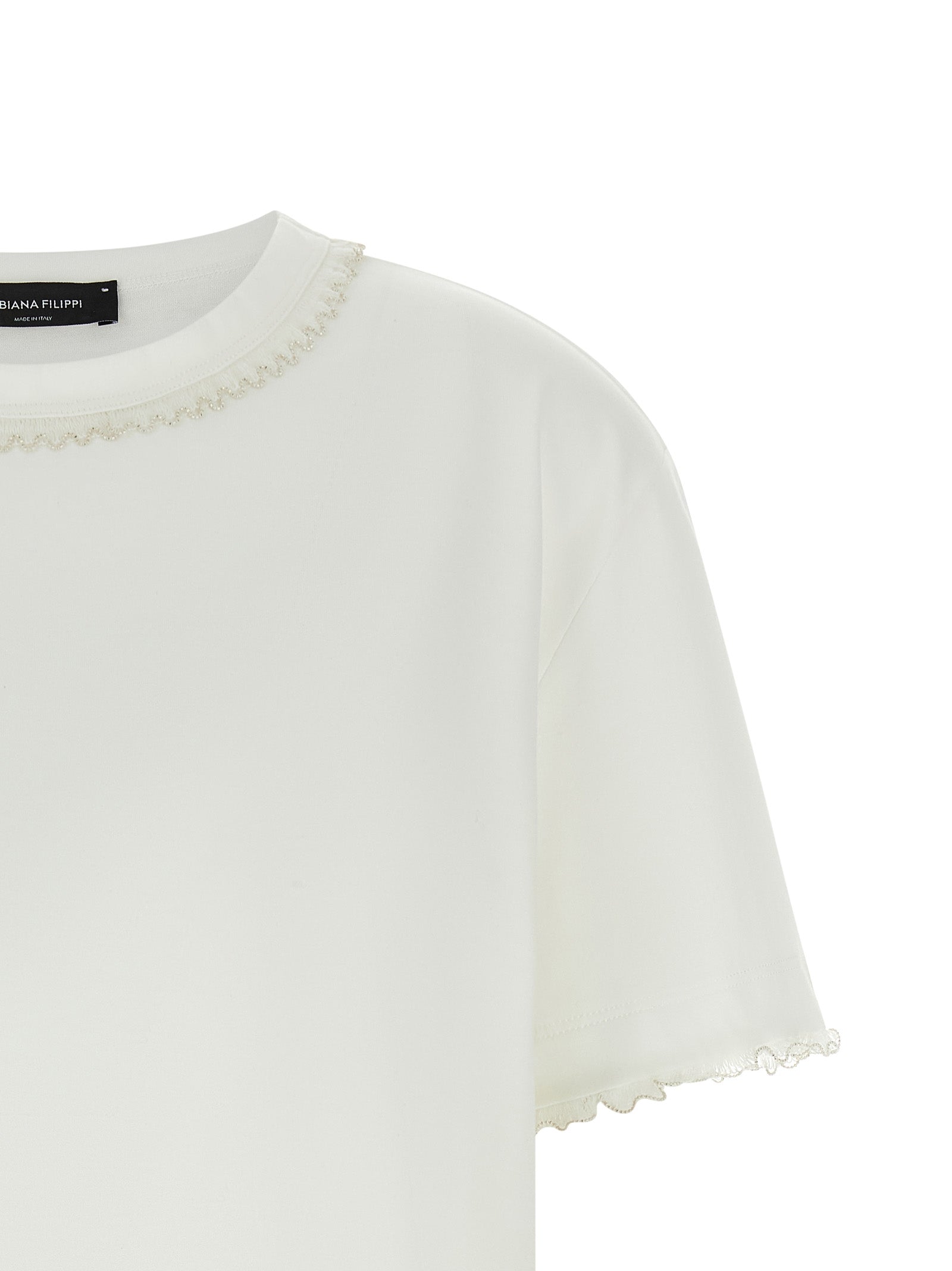 Fabiana Filippi White Cotton T-Shirt
