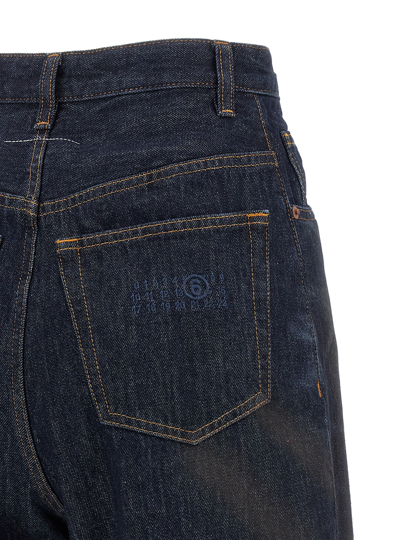 MM6 Maison Margiela Blue Cotton High-Waisted Jean