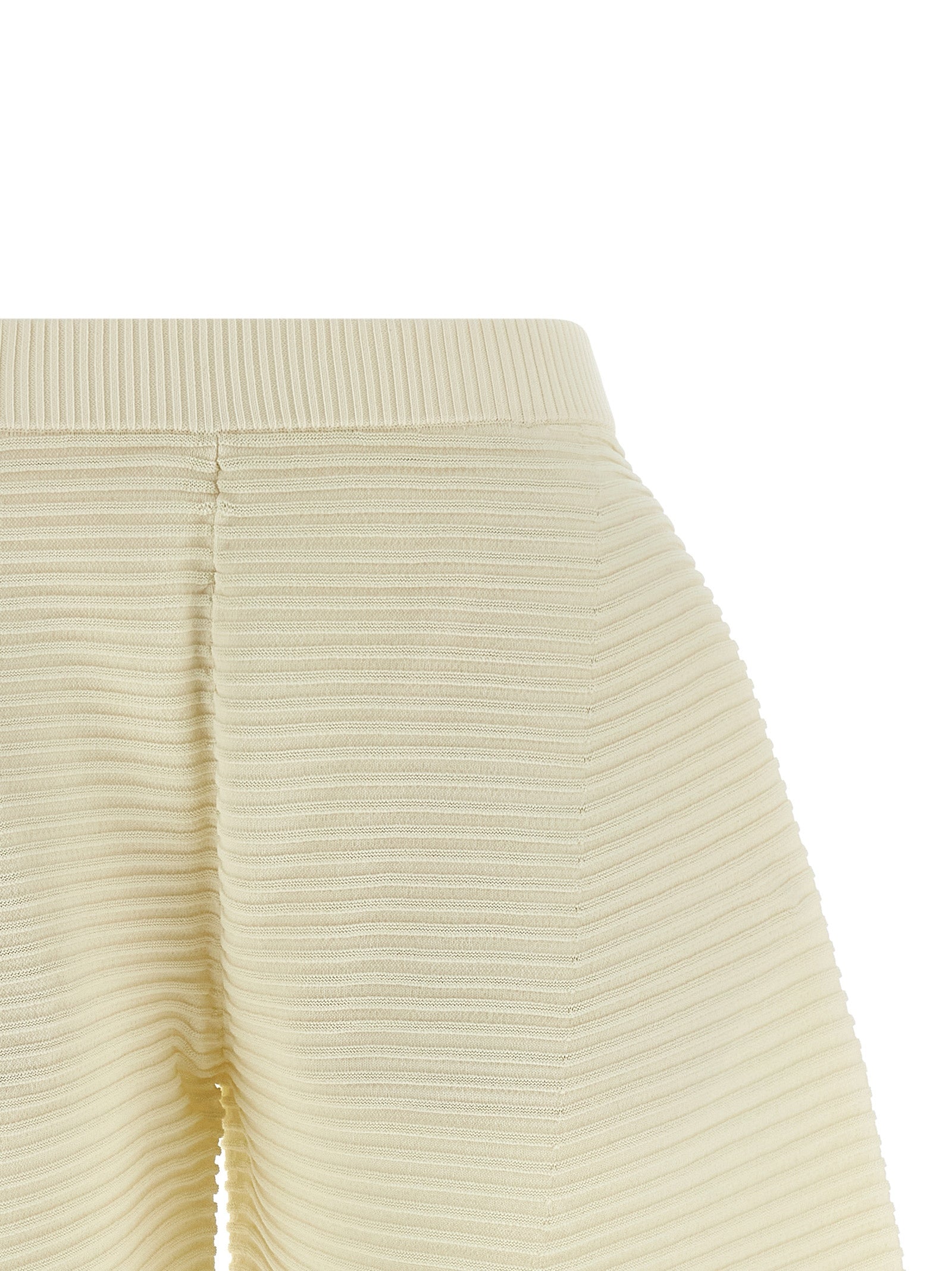 Issey Miyake White Polyester Cropped Pants