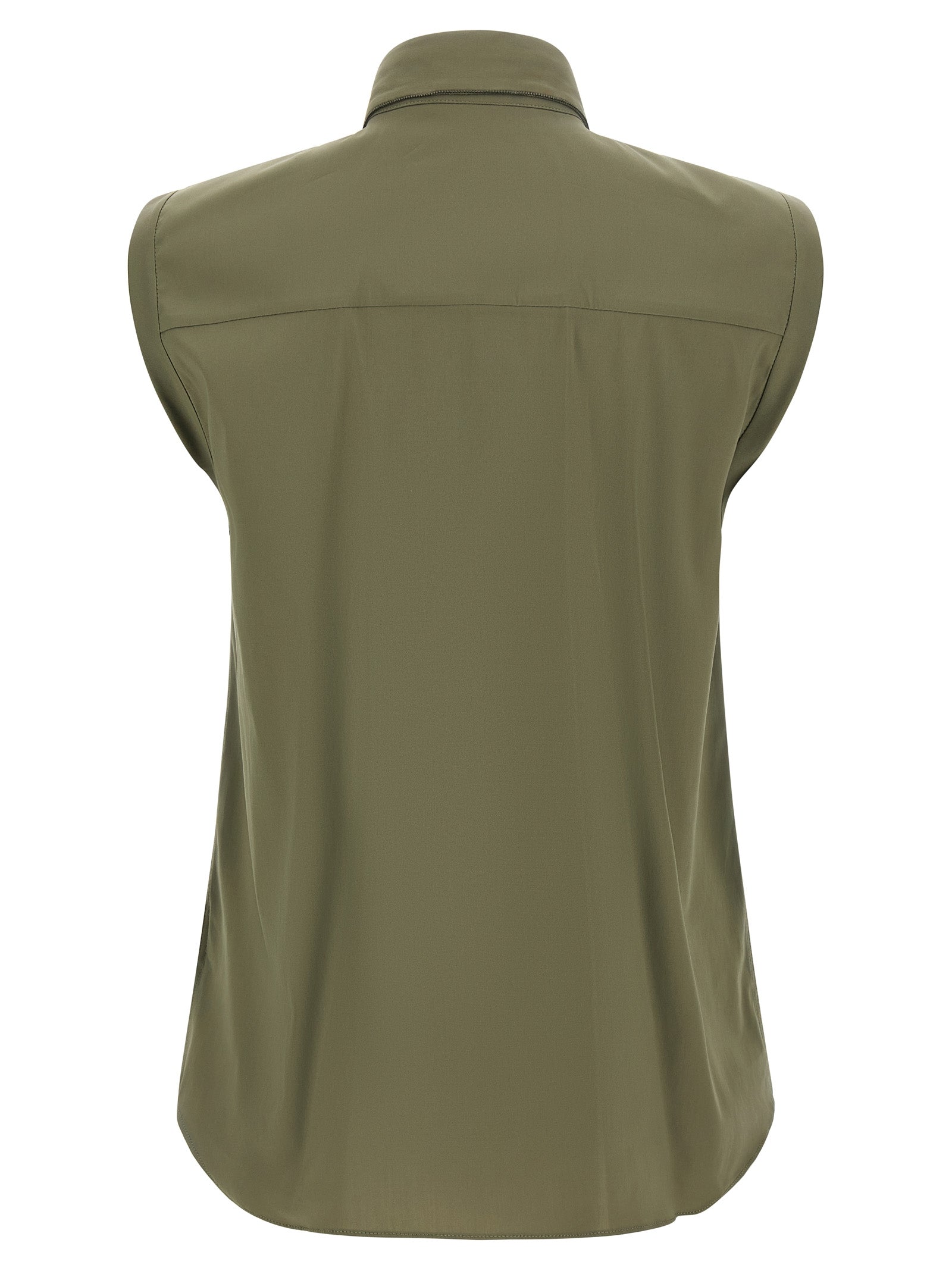 Brunello Cucinelli Bicolor Cotton Blouse