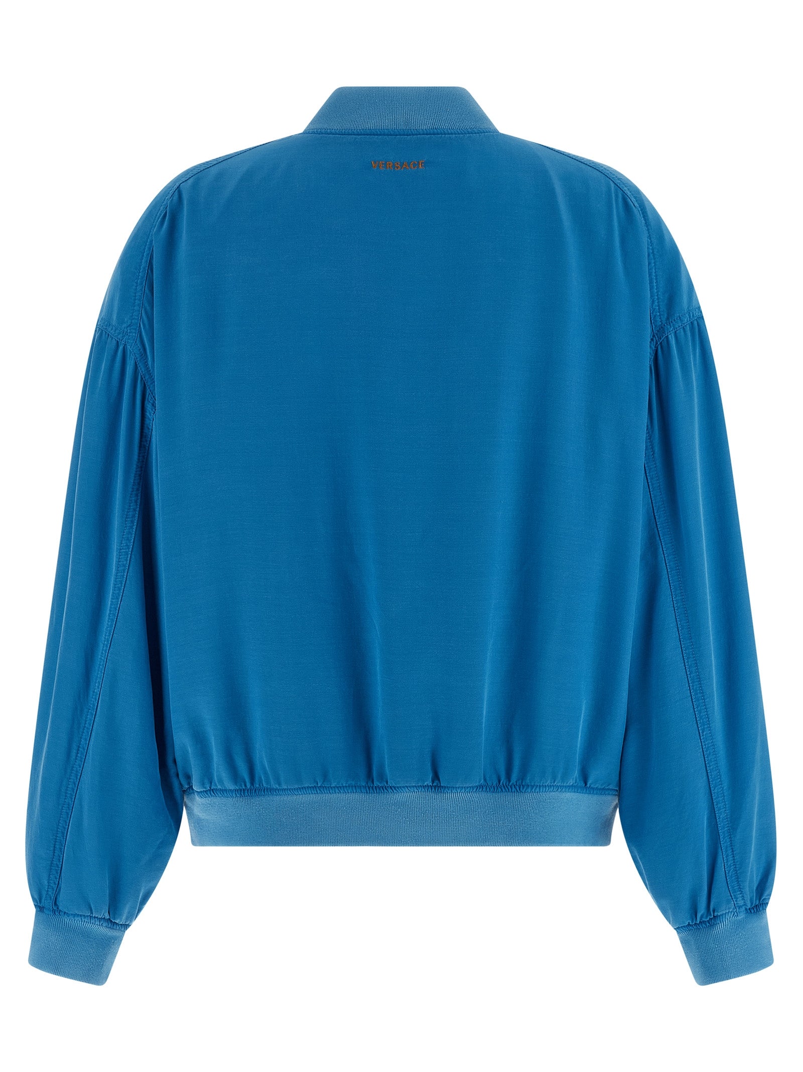Versace Blue Silk Bomber