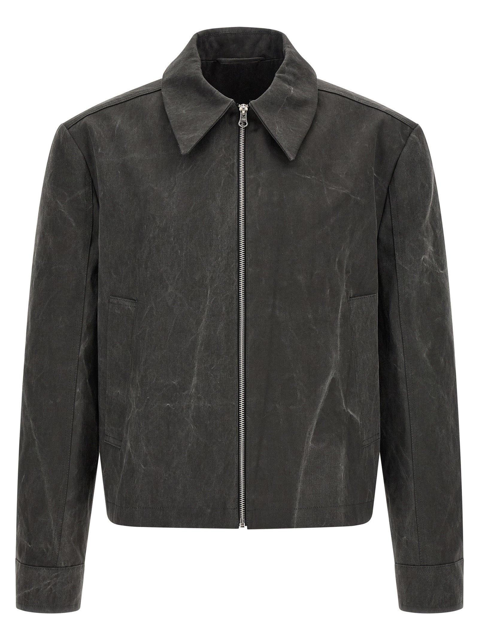 SÉFR Gray Cotton Full-Length Jacket