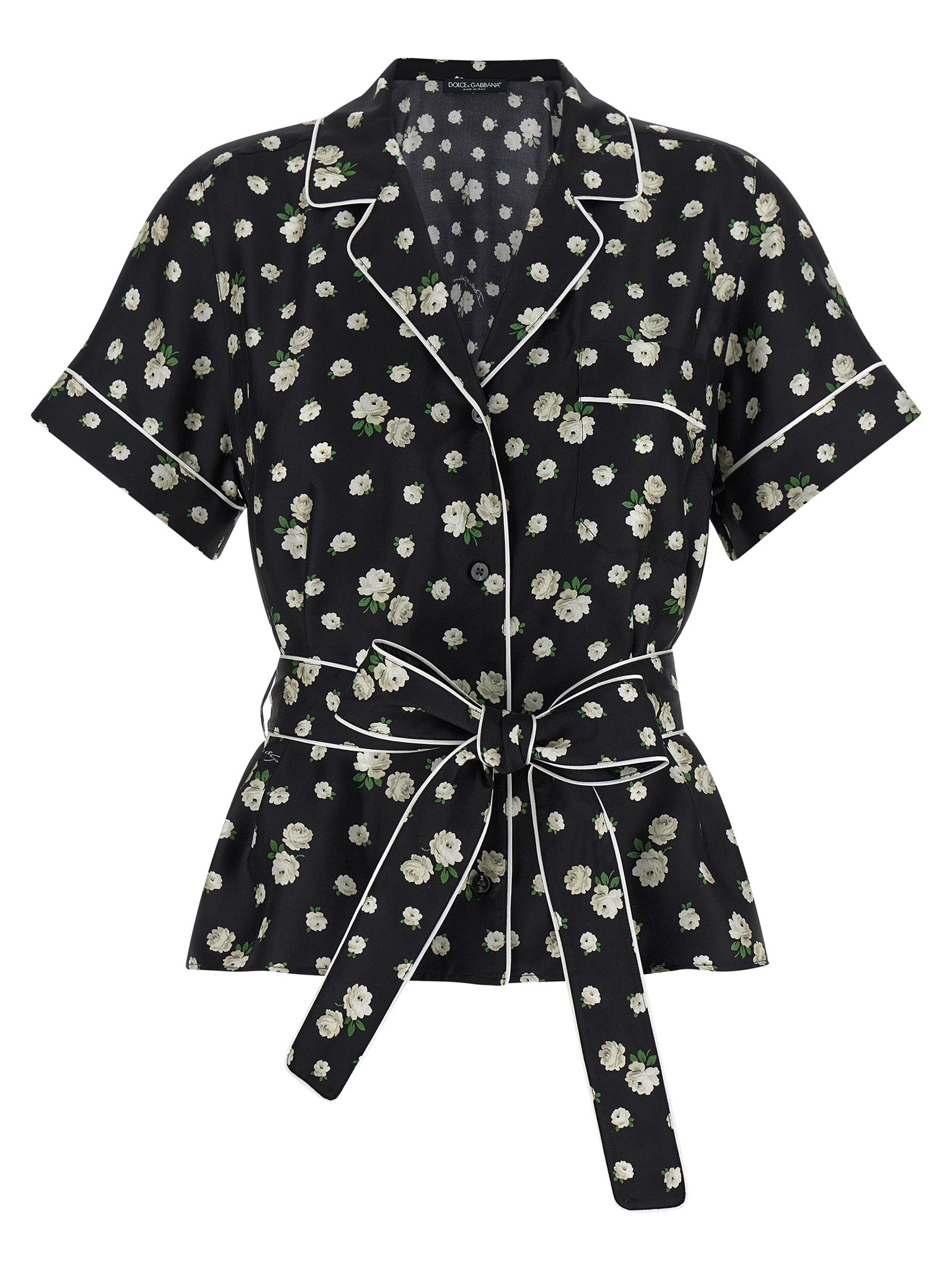 Dolce & Gabbana Black Silk Blouse