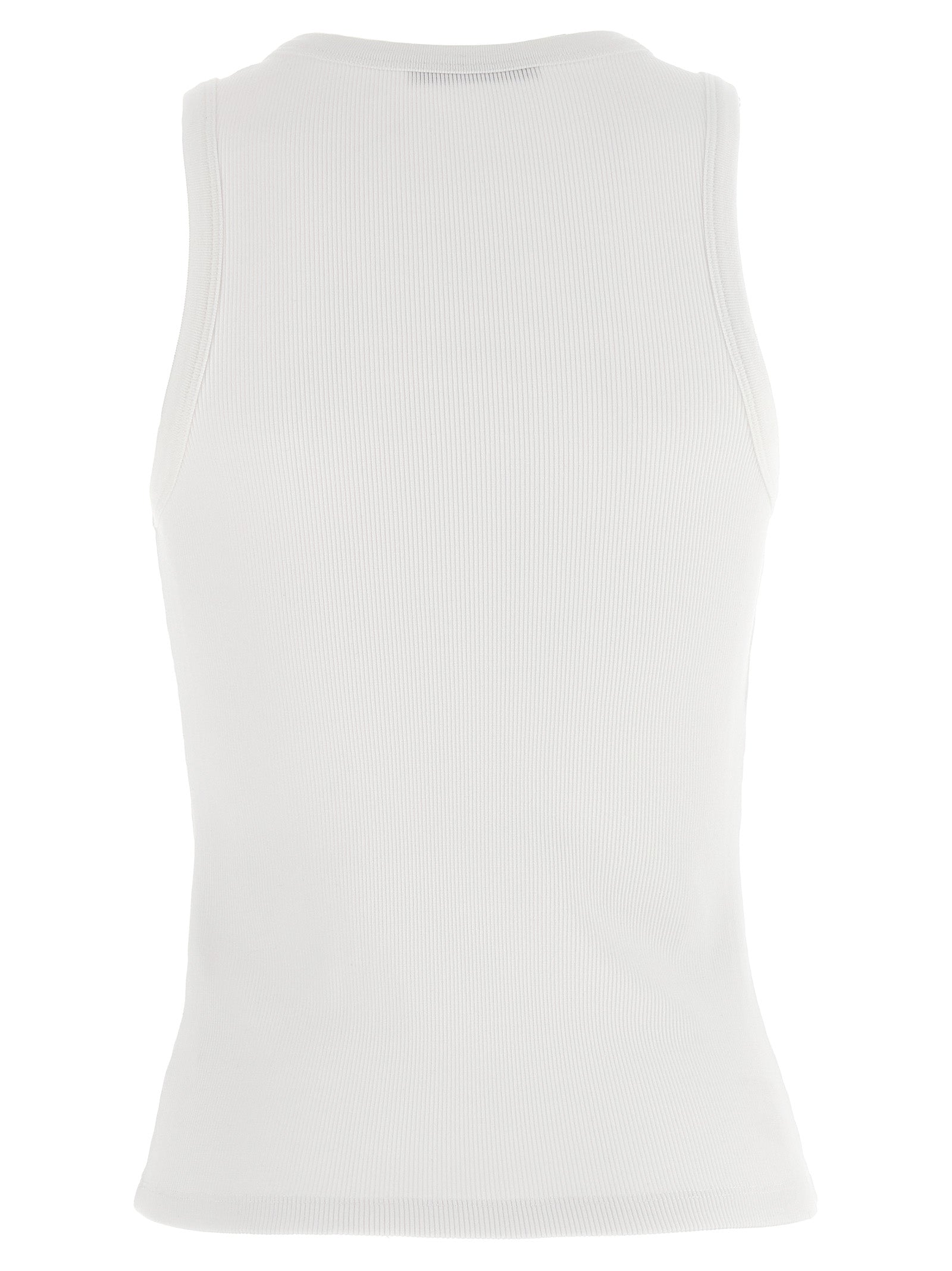 Givenchy White Cotton Sleeveles T-Shirt