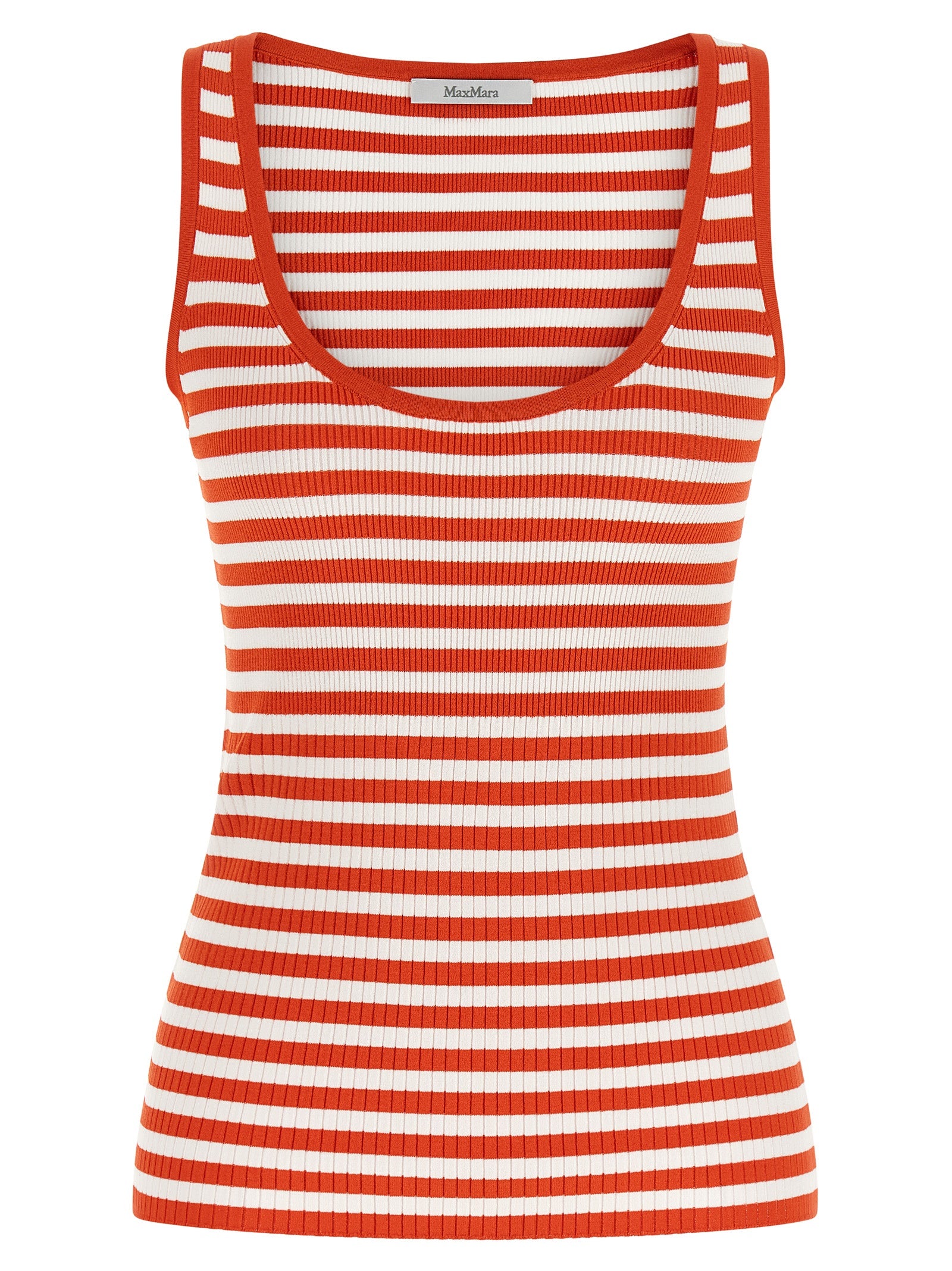 Max Mara Multicolor Viscose Sleeveles T-Shirt