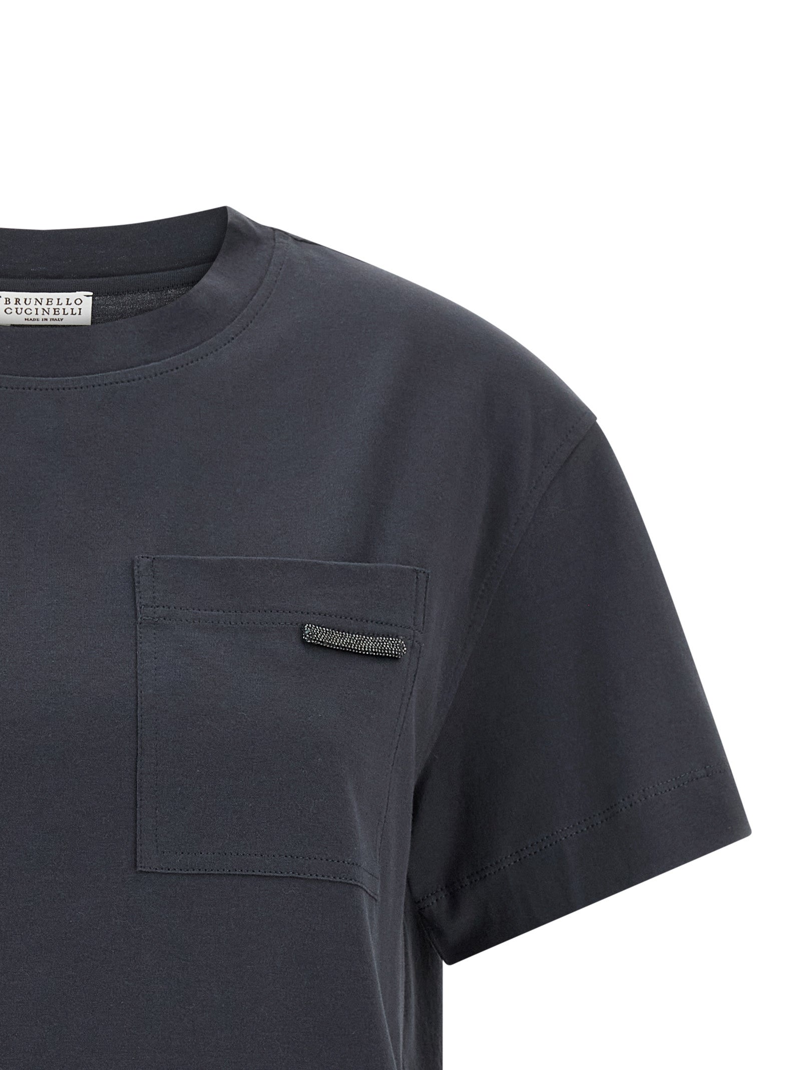 Brunello Cucinelli Blue Cotton T-Shirt