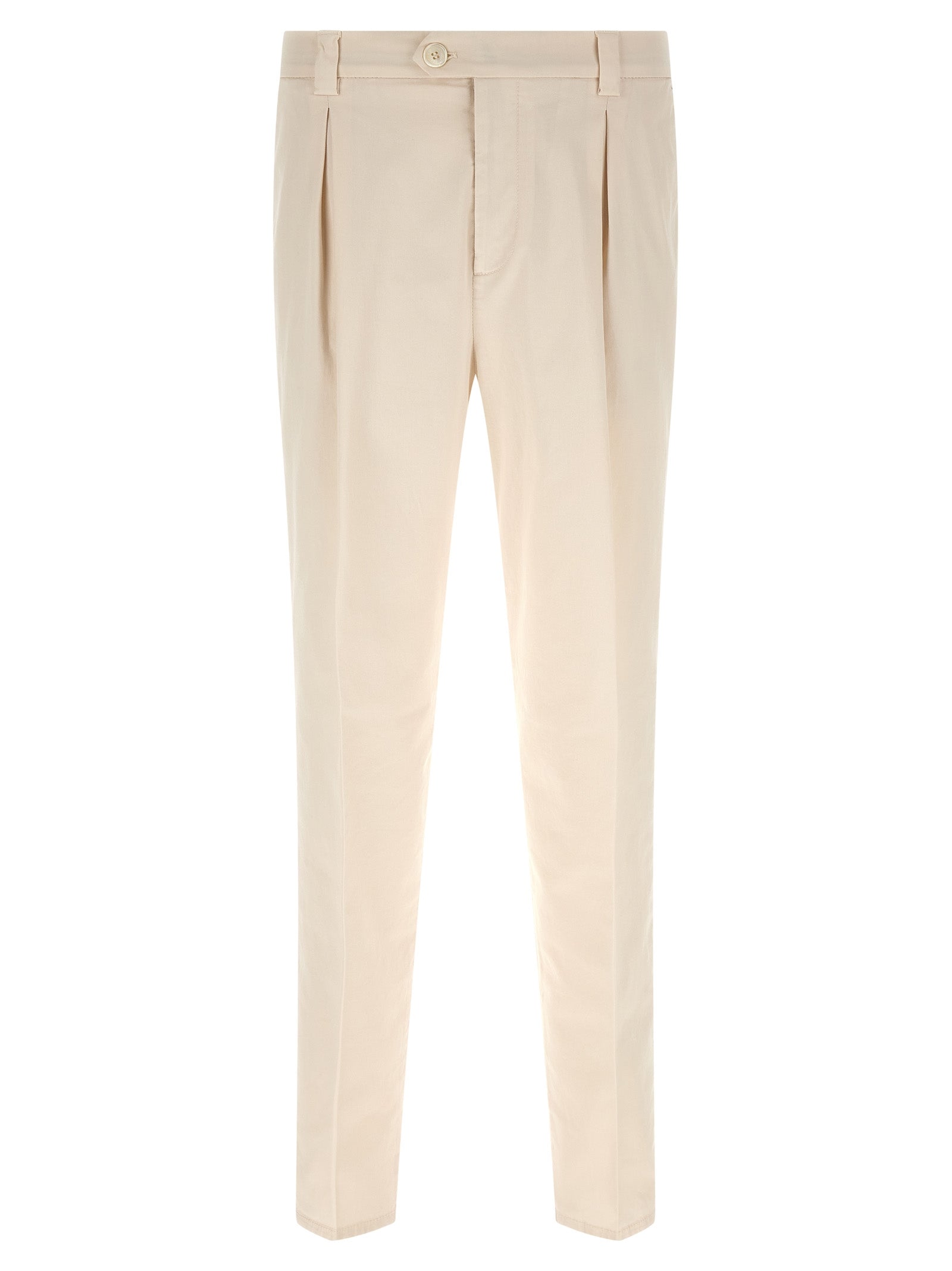Brunello Cucinelli White Cotton Casual Pants