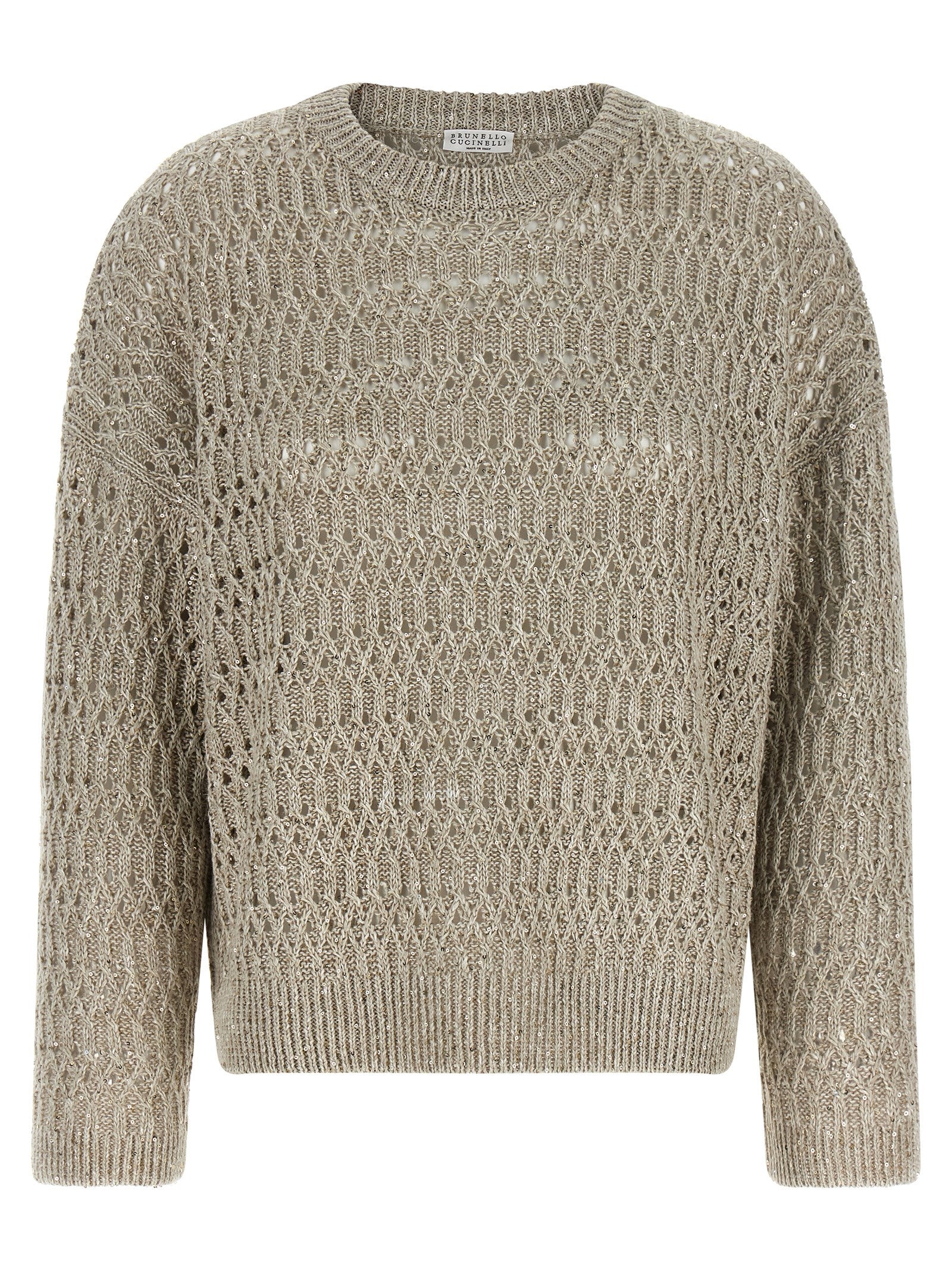 Brunello Cucinelli Beige Linen Cardigan