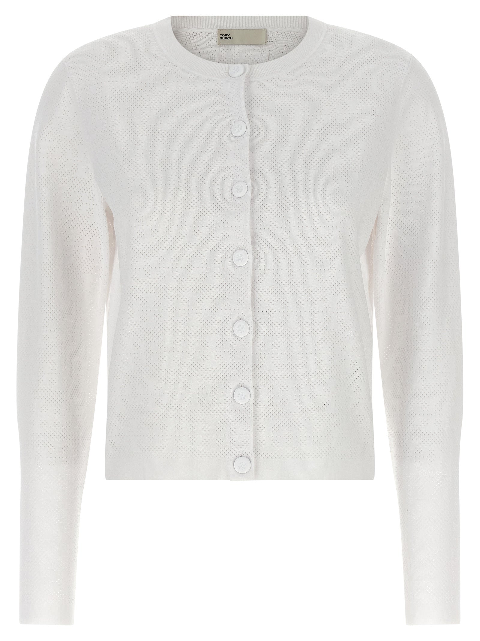 Tory Burch White Viscose Cardigan