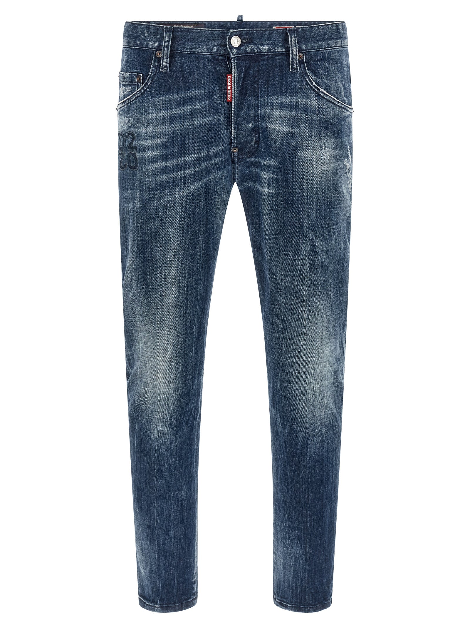 Dsquared² Blue Cotton Relaxed Fit Jeans