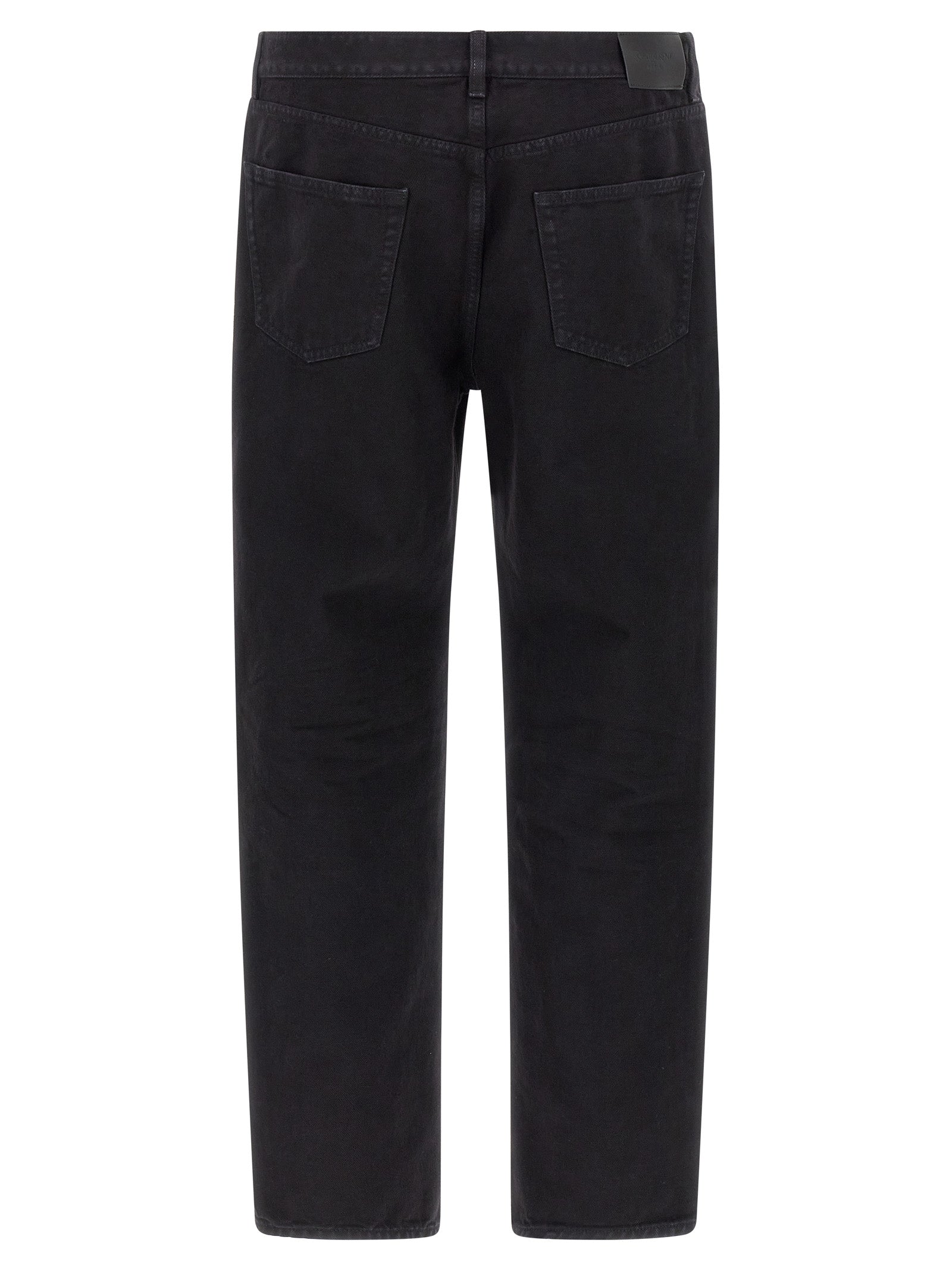 Saint Laurent Black Cotton Straight-Leg Jeans