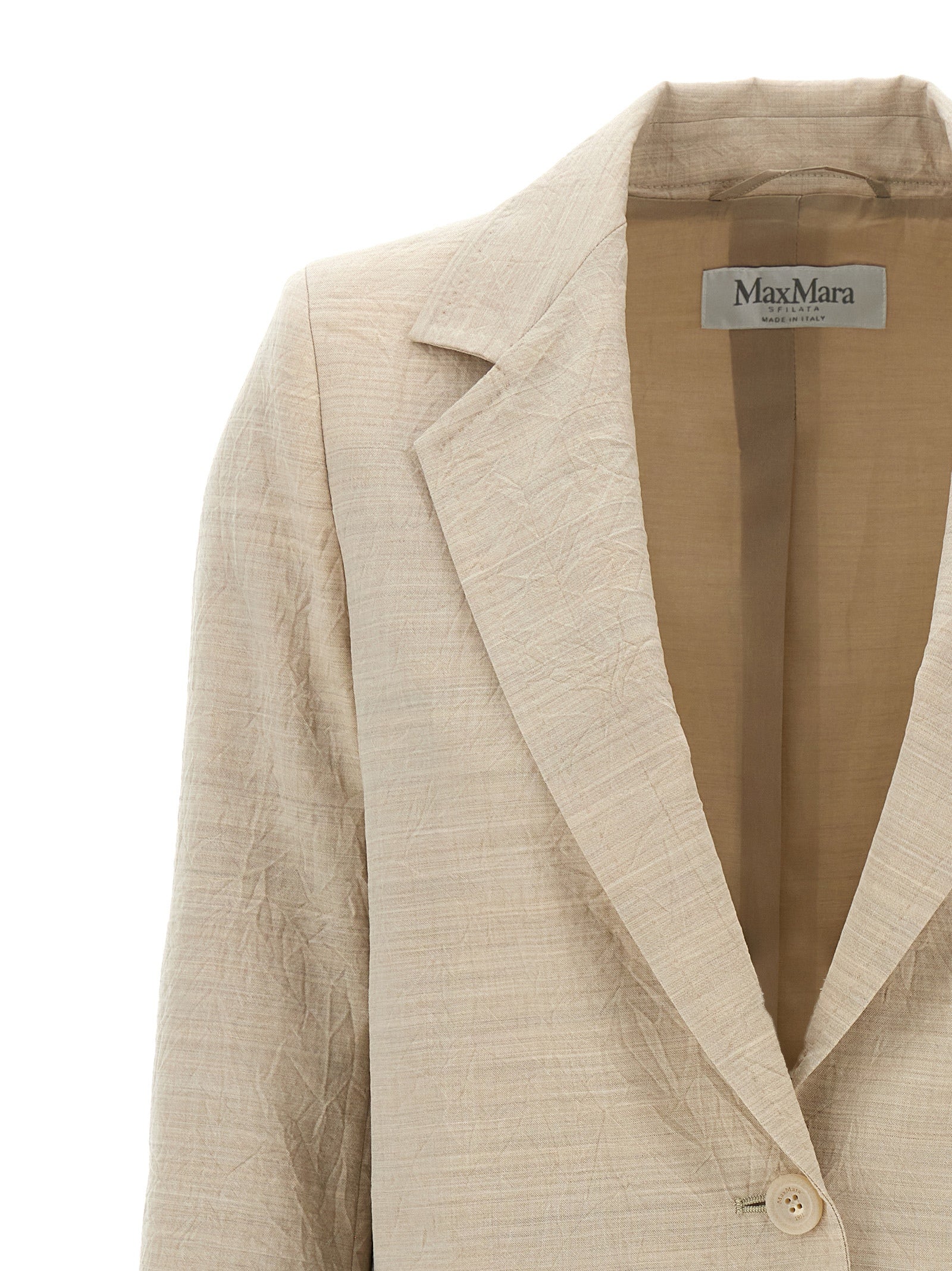Max Mara Beige Virgin Wool Blazer