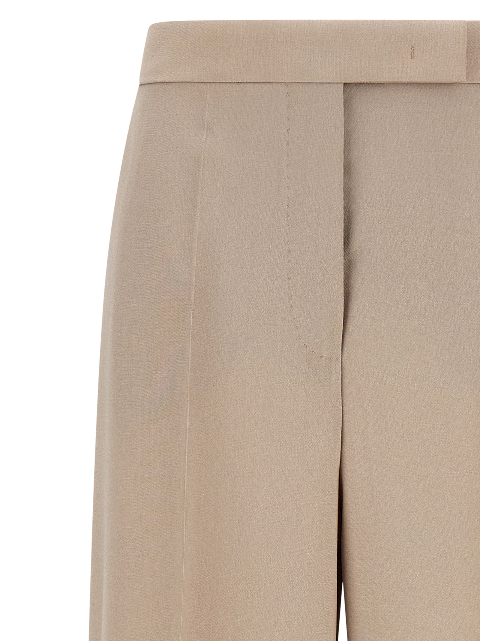 Max Mara Beige Virgin Wool Dress Pants
