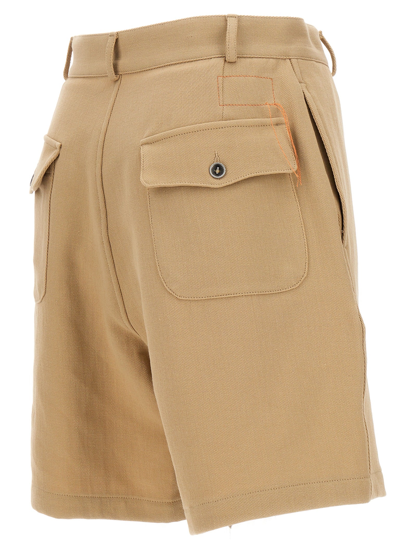 Fortela Beige Cotton Bermuda Shorts