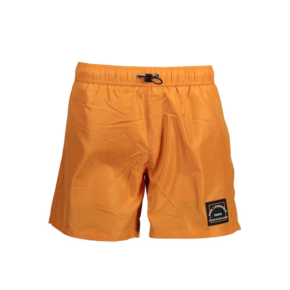 Karl Lagerfeld Arancione Polyester Men's Swimwear Boxer