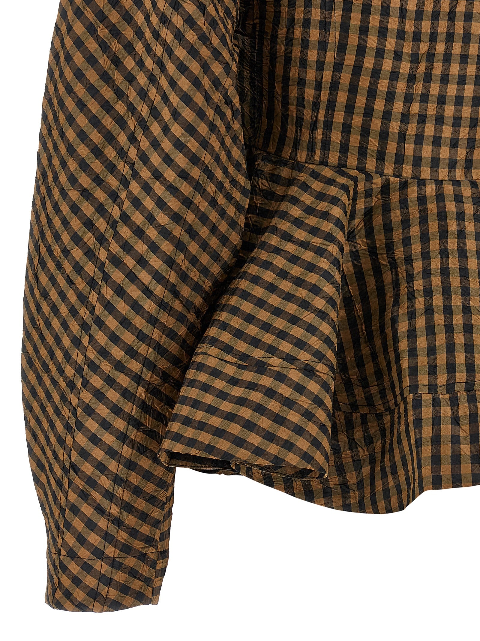 Ganni Brown Recycled Polyester Blouse