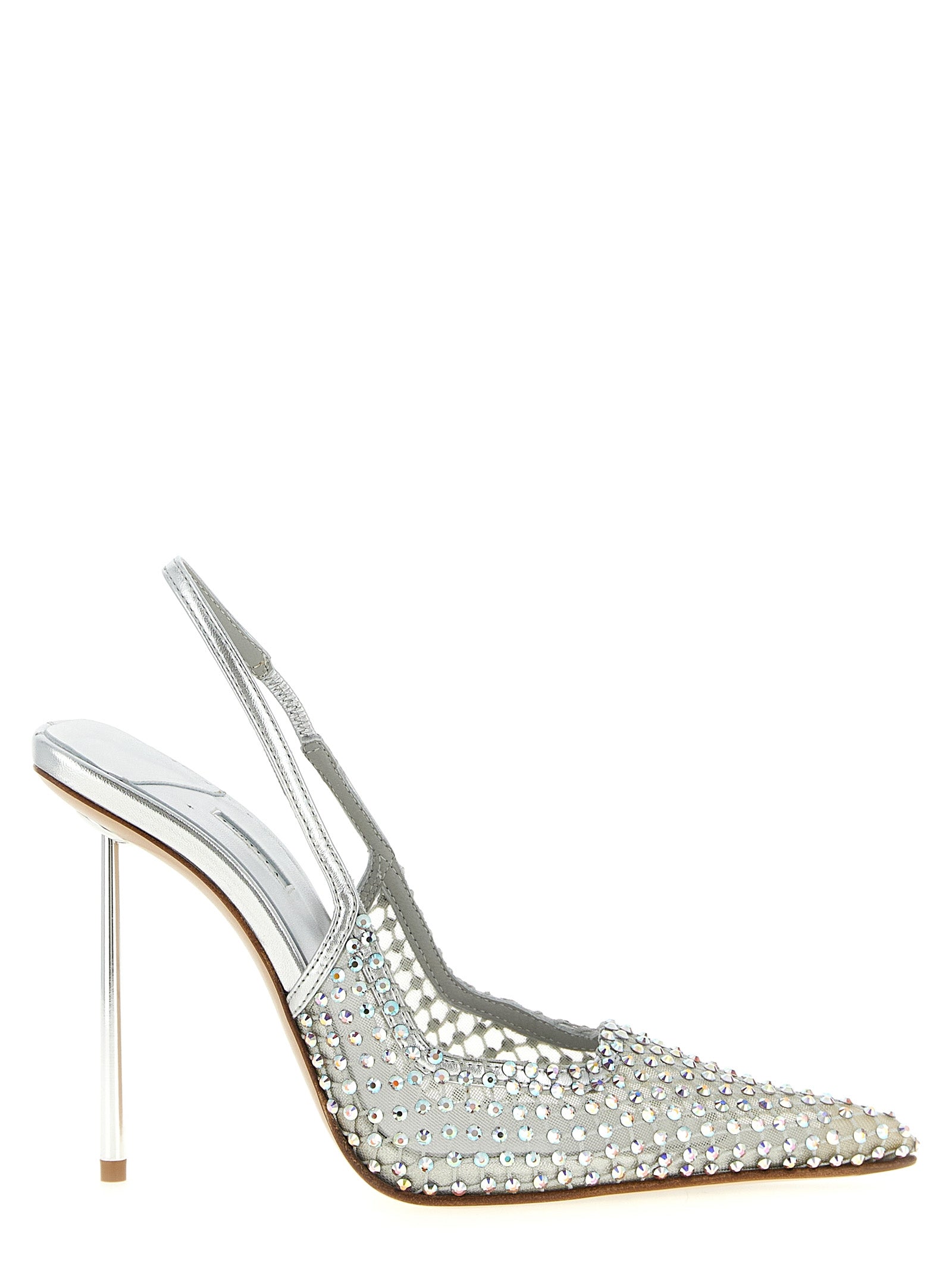LE SILLA Silver Polyester High Heel Pumps