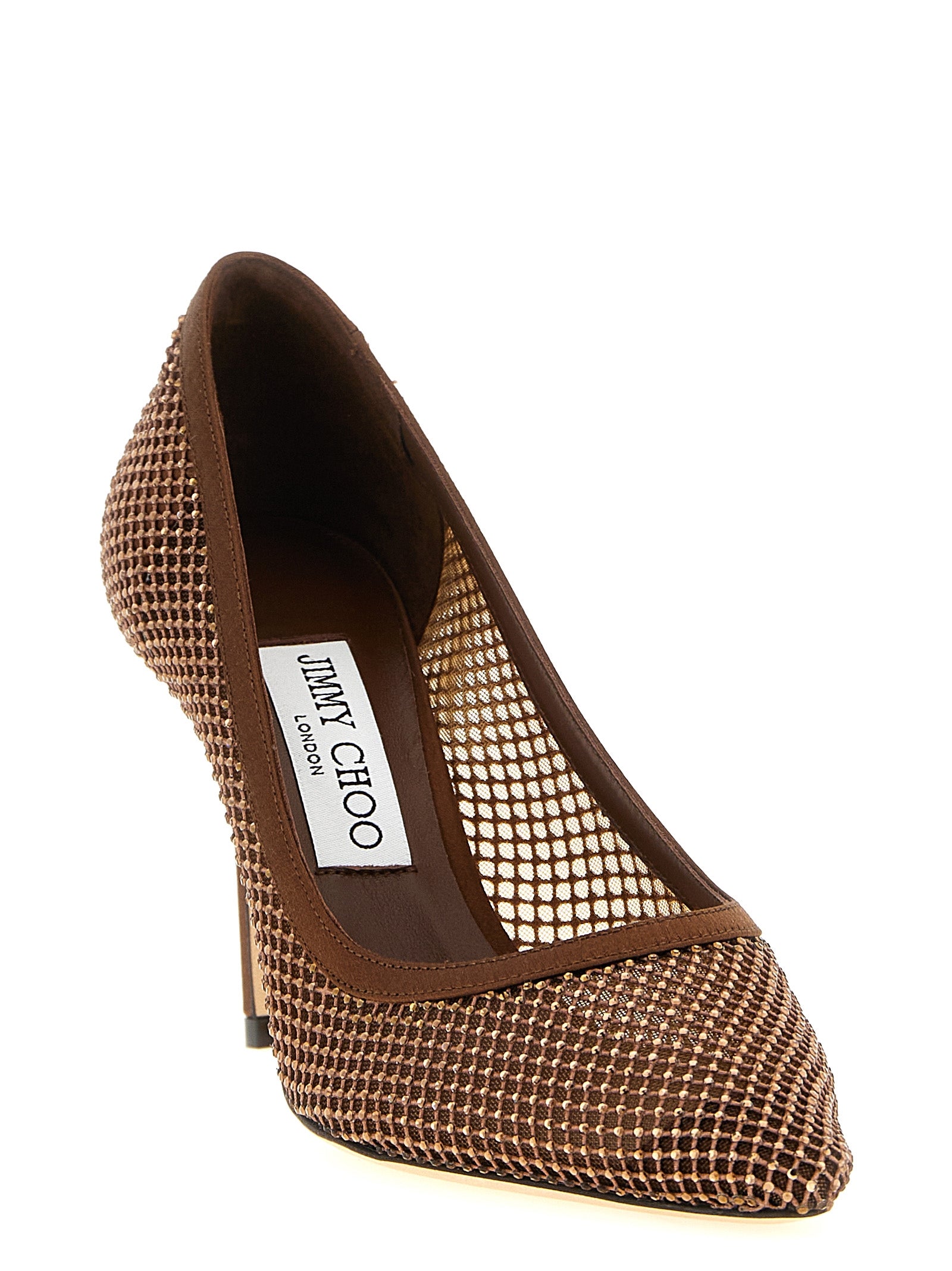 Jimmy Choo Brown Tencel High Heel Pumps