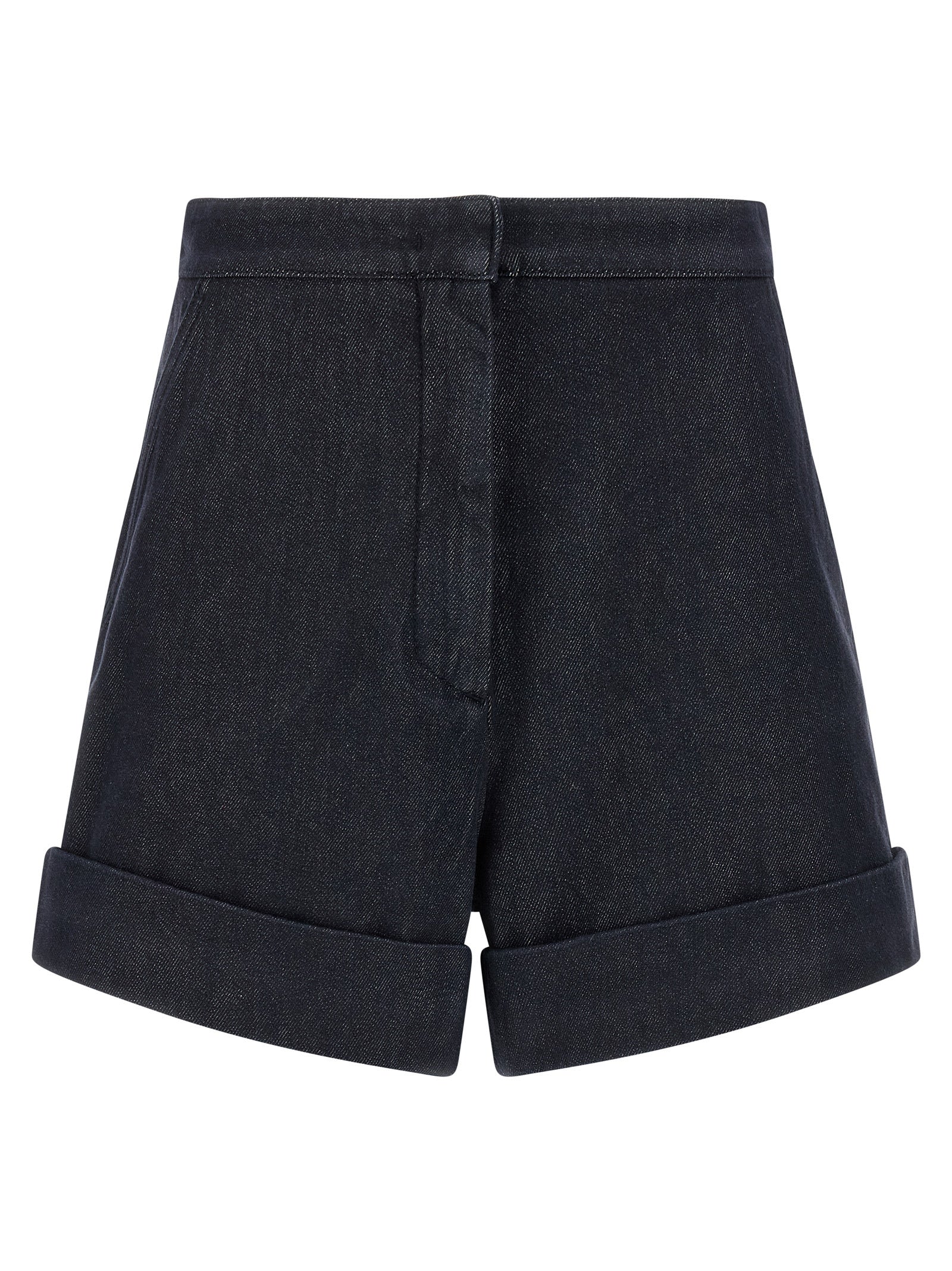 Max Mara Blue Cotton Bermuda Shorts
