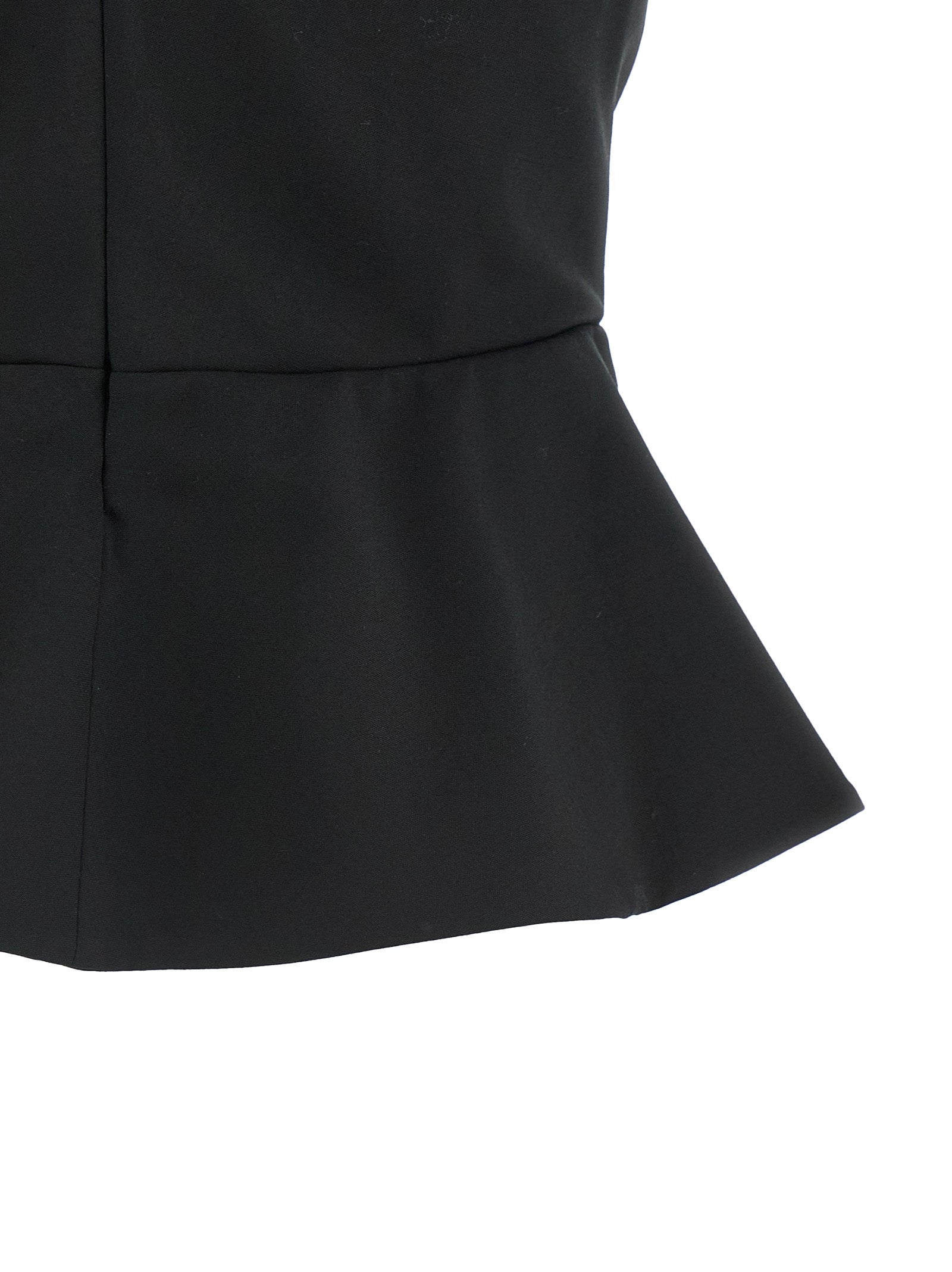Nensi Dojaka Black Virgin Wool Tank Tops