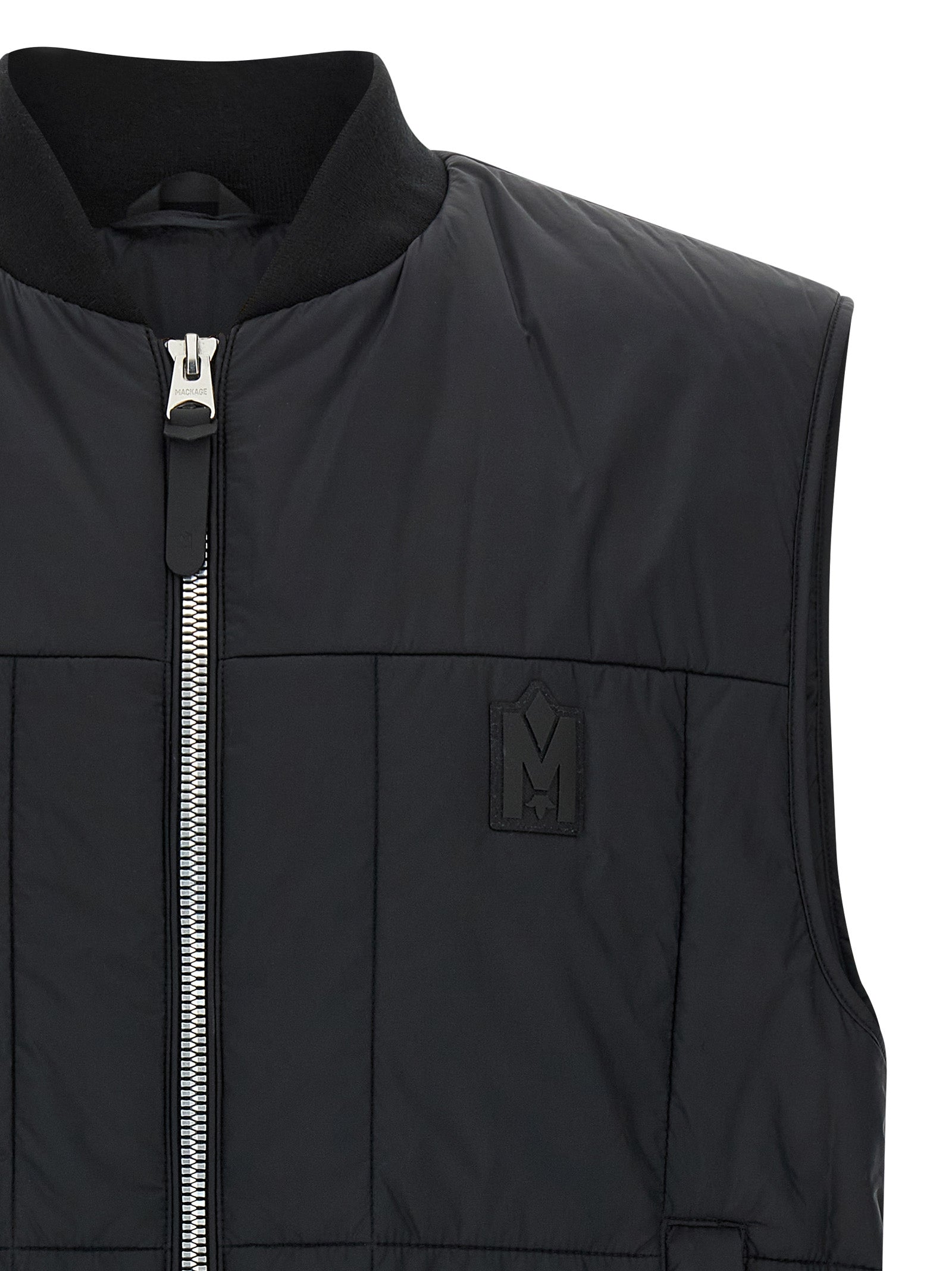 Mackage Black Nylon Sleeveless Jacket