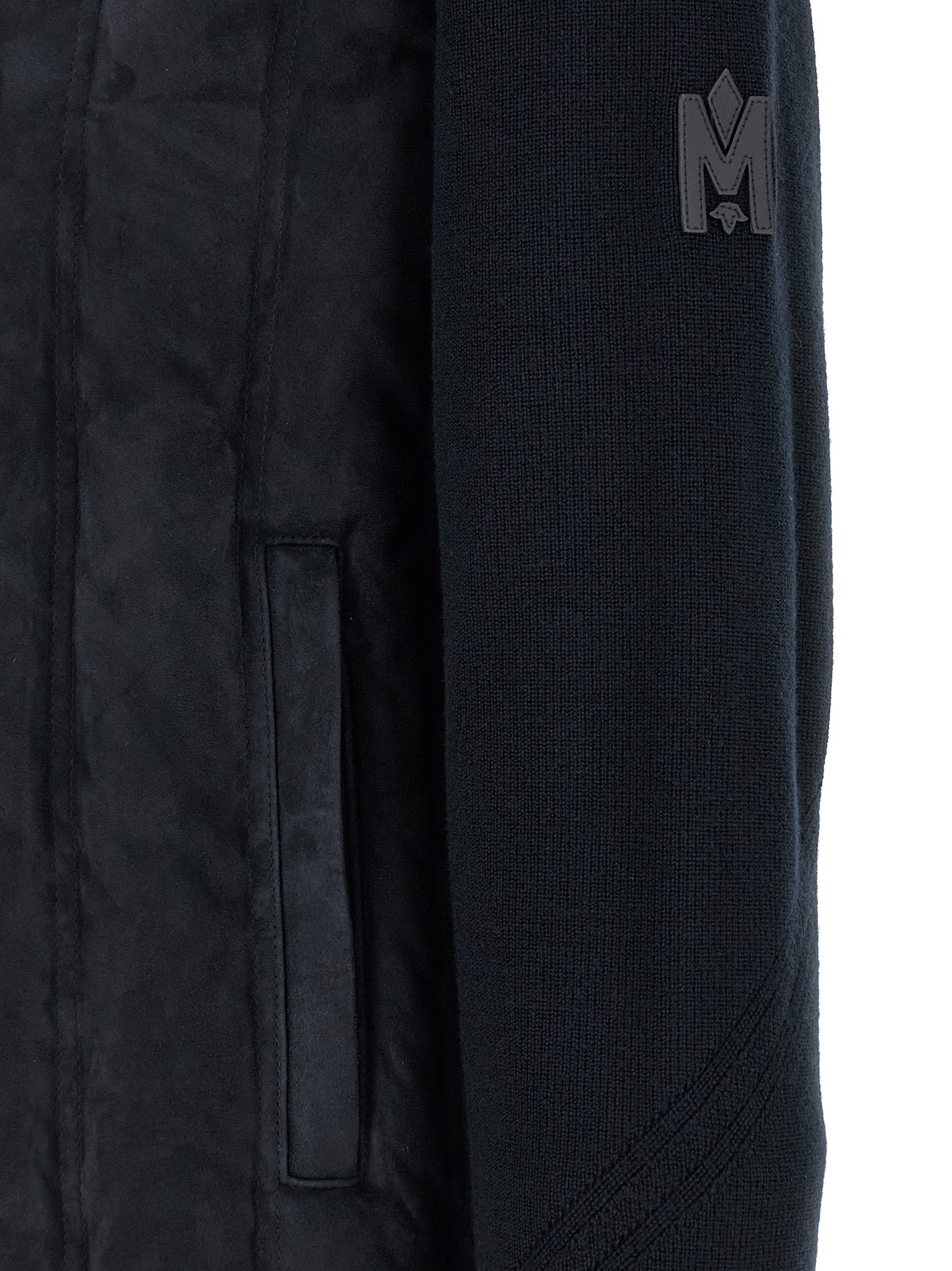 Mackage Blue Virgin Wool Full-Length Jacket