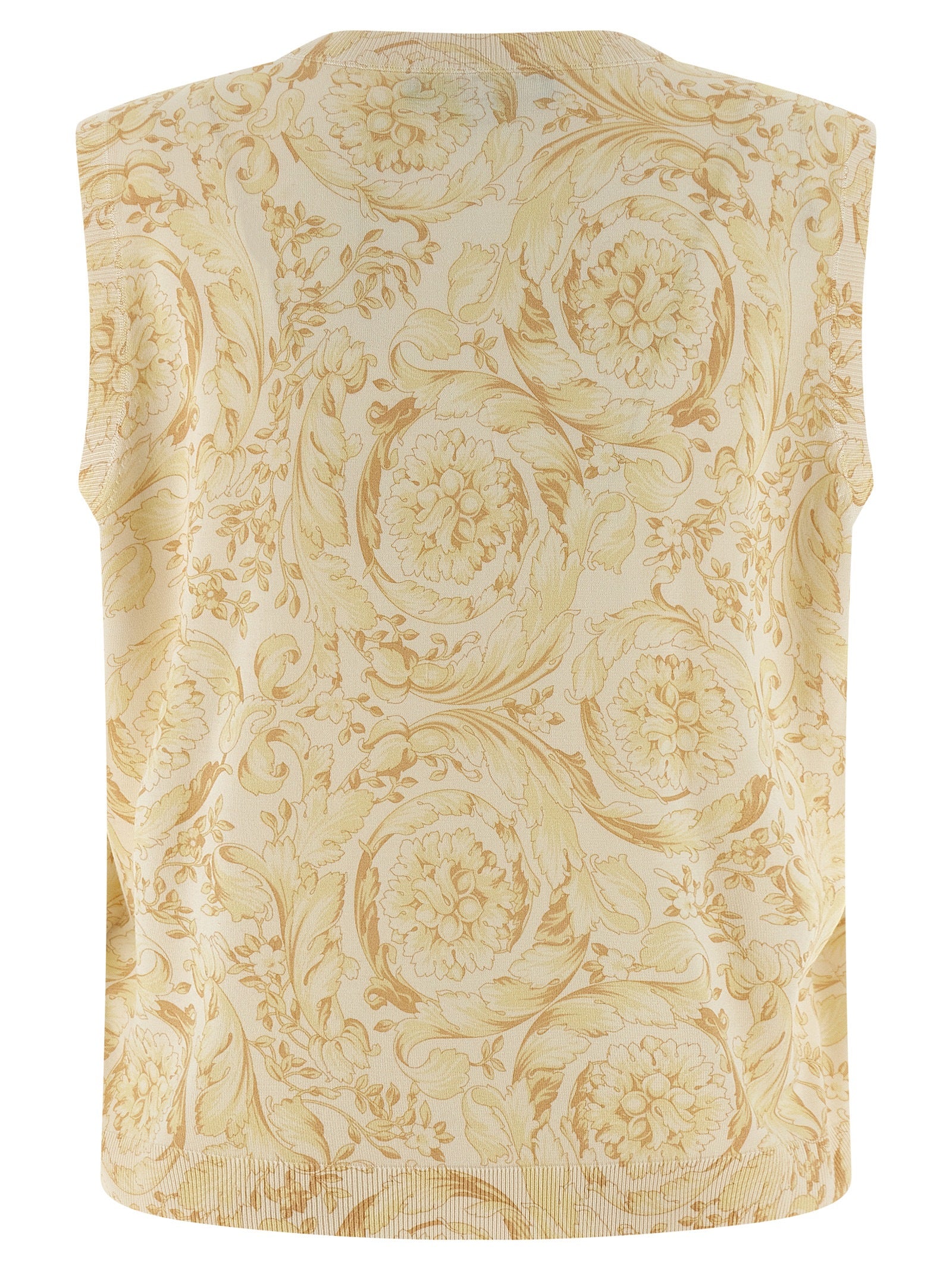 Versace Bicolor Silk Sleeveless Jacket