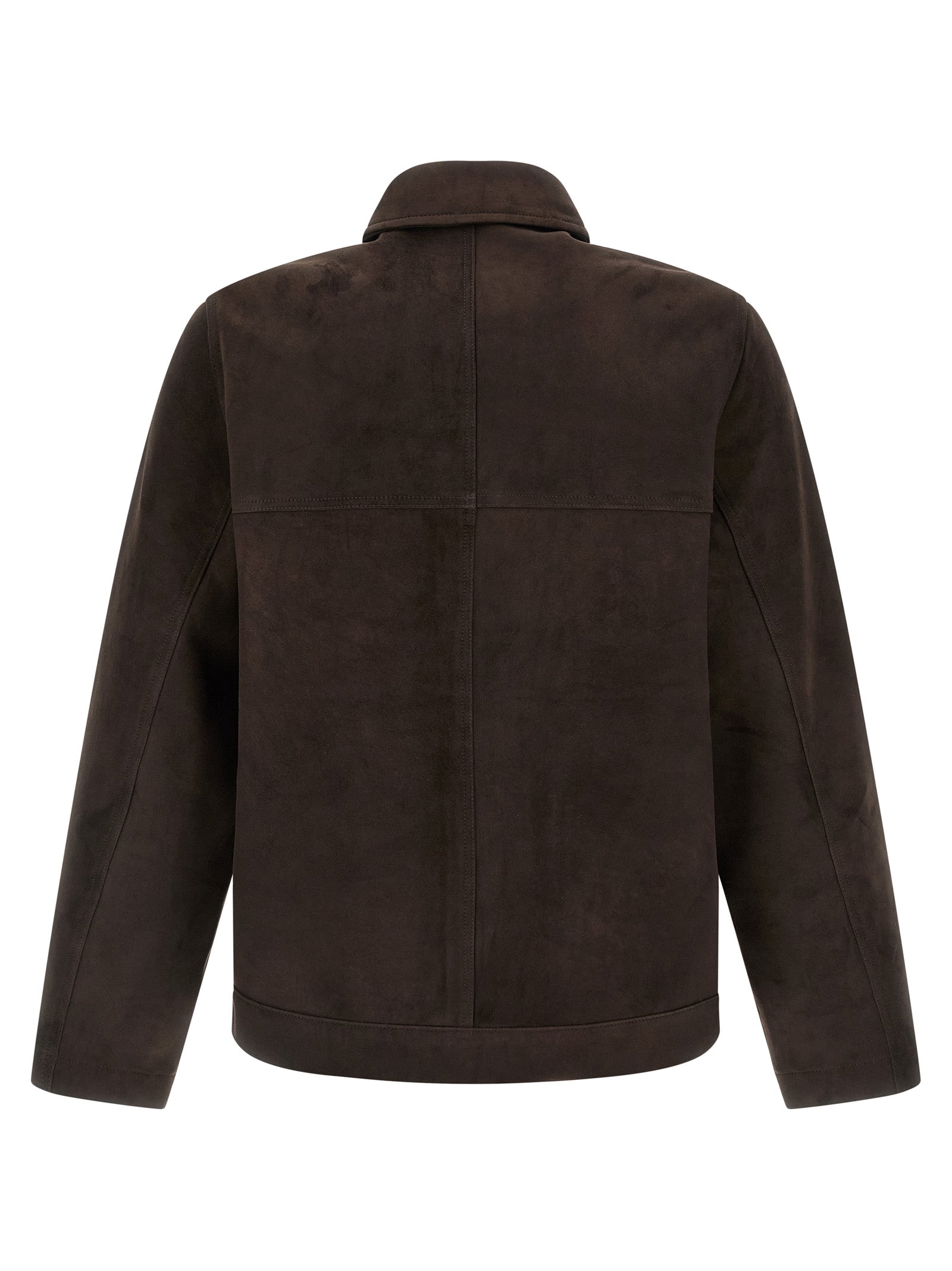 GIORGIO BRATO Brown Suede Leather Leather Jacket