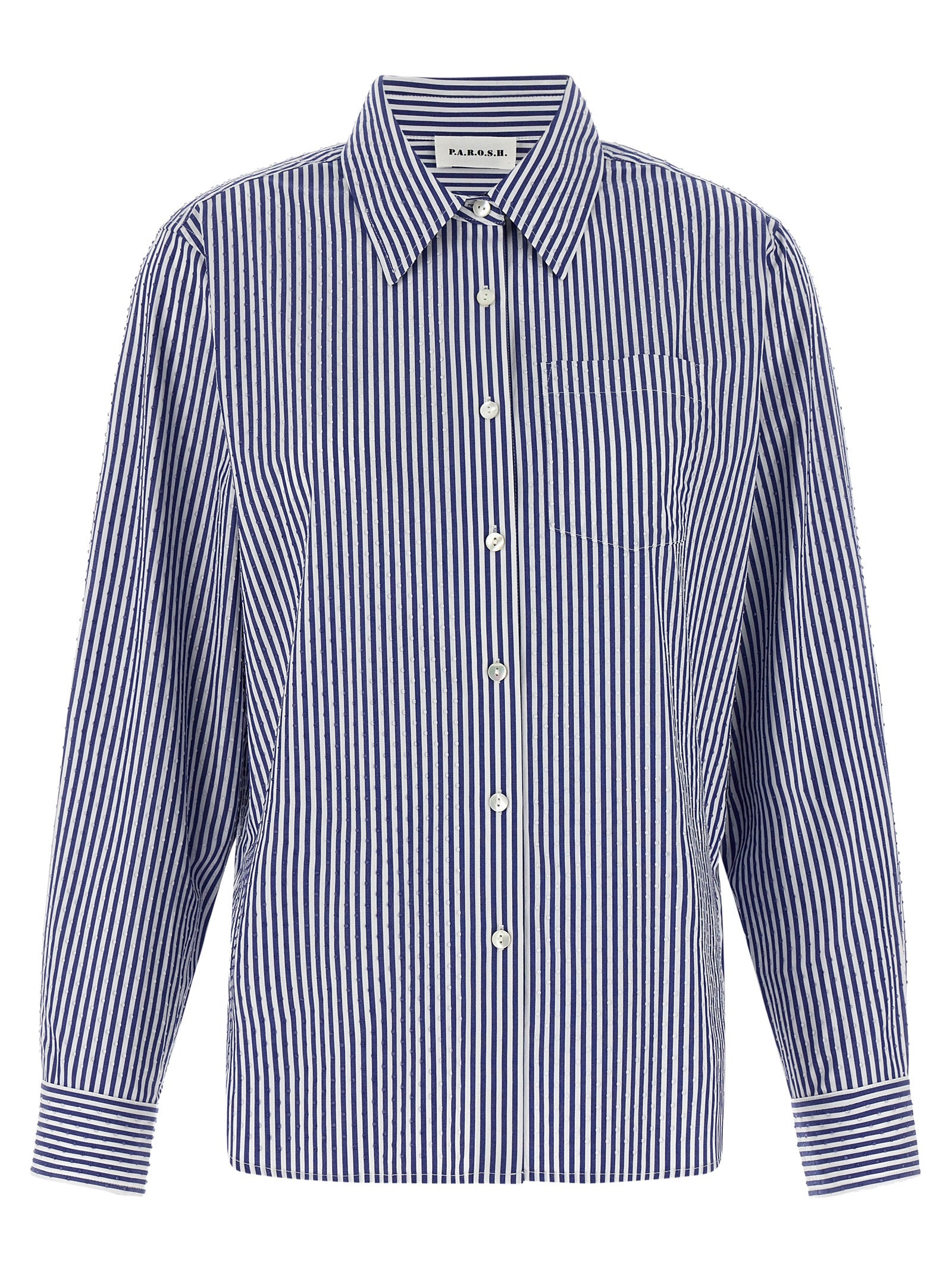 P.A.R.O.S.H. Blue Cotton Blouse