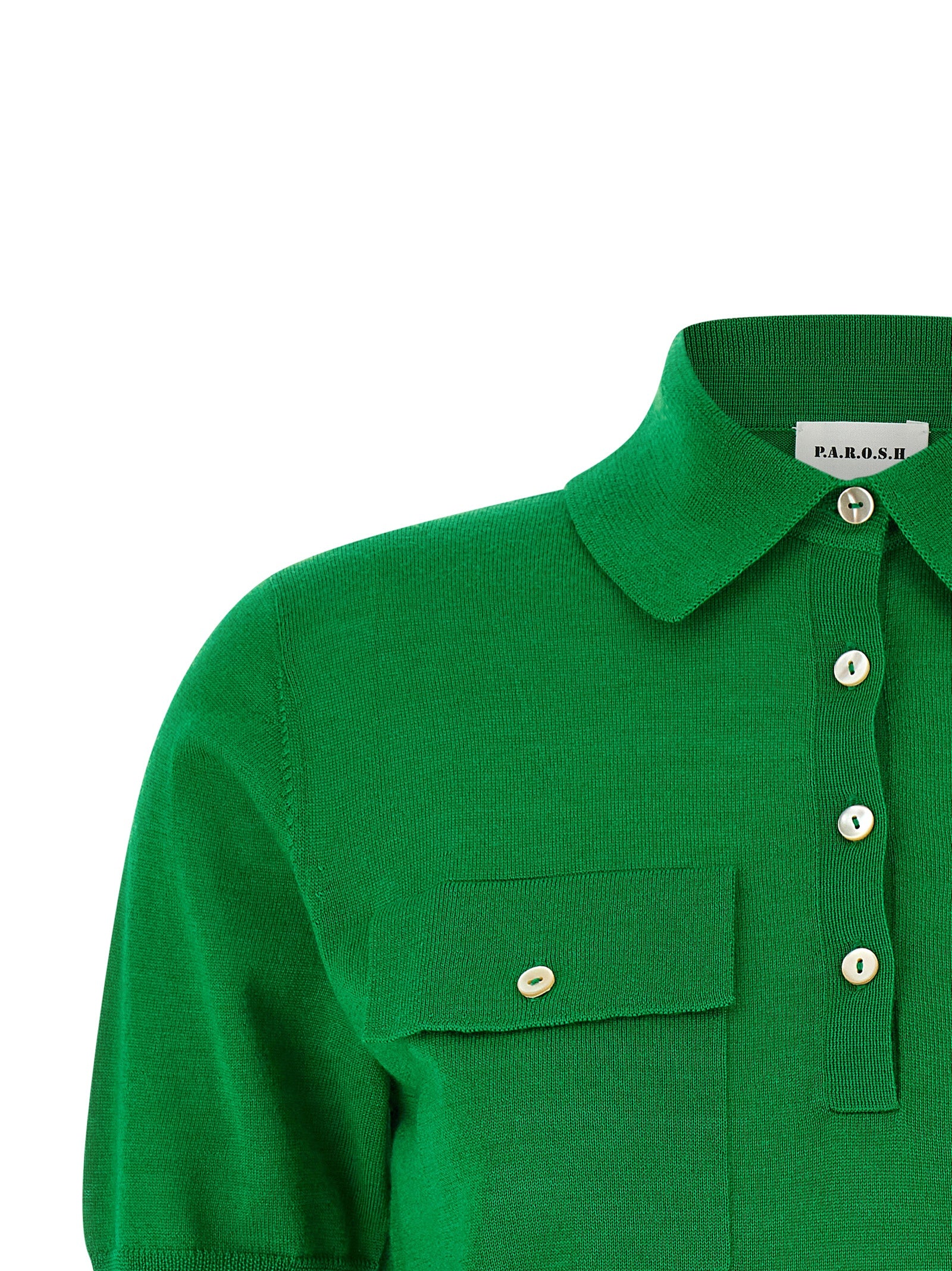 P.A.R.O.S.H. Bicolor Wool Polo Shirt
