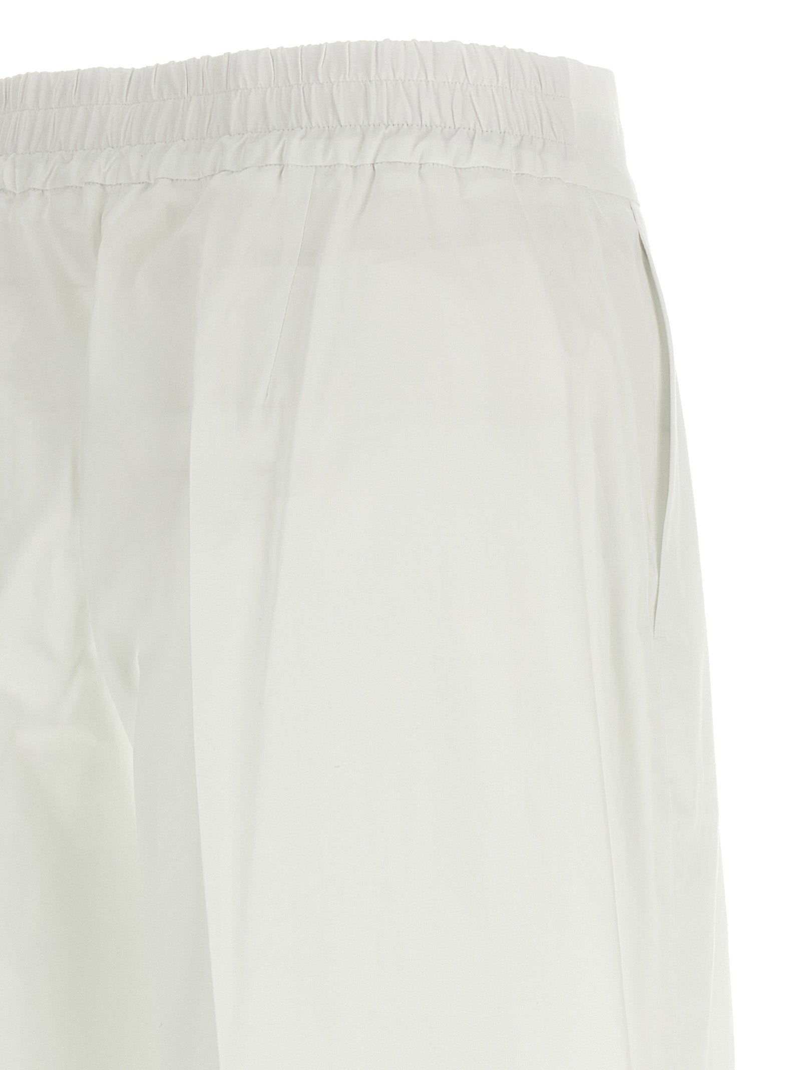 P.A.R.O.S.H. White Cotton Casual Pants