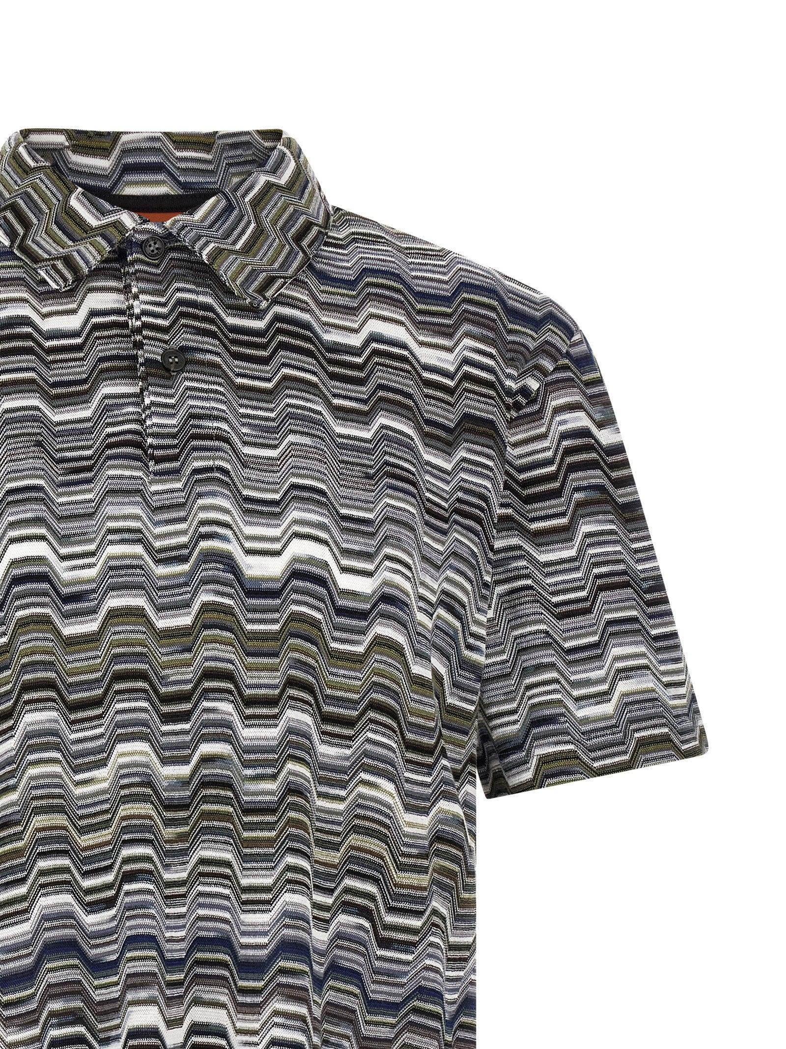 Missoni Bicolor Cotton Polo Shirt