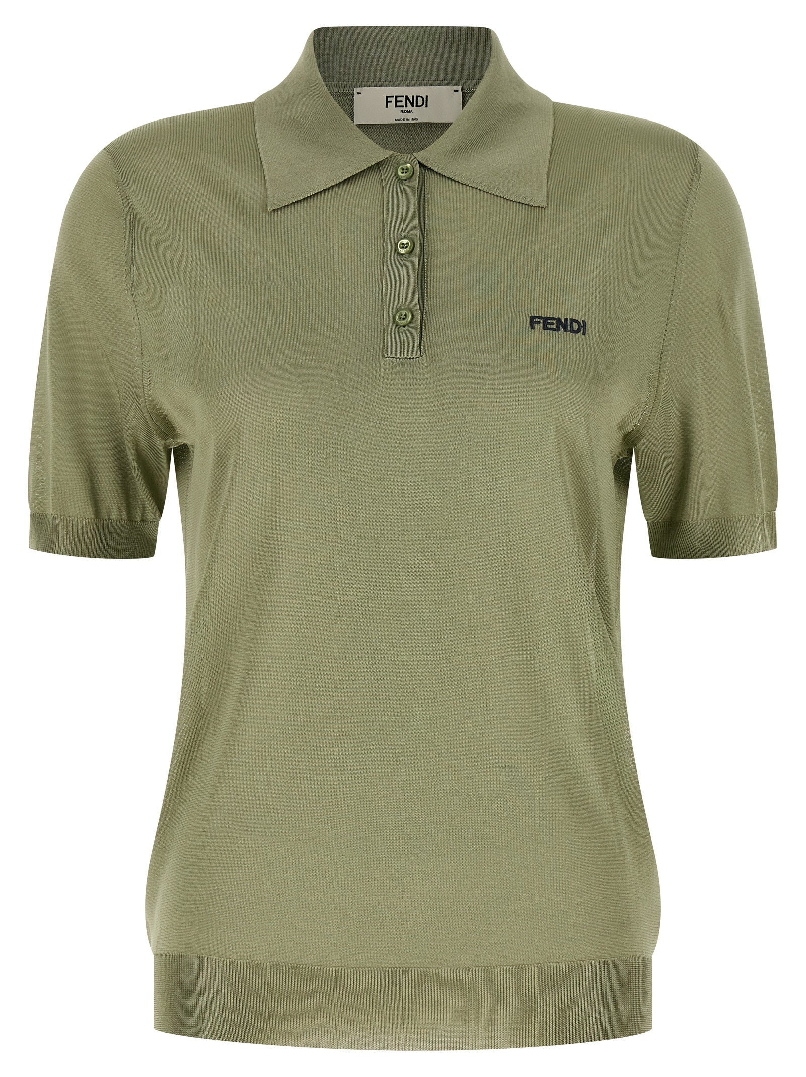 Fendi Bicolor Viscose Polo Shirt