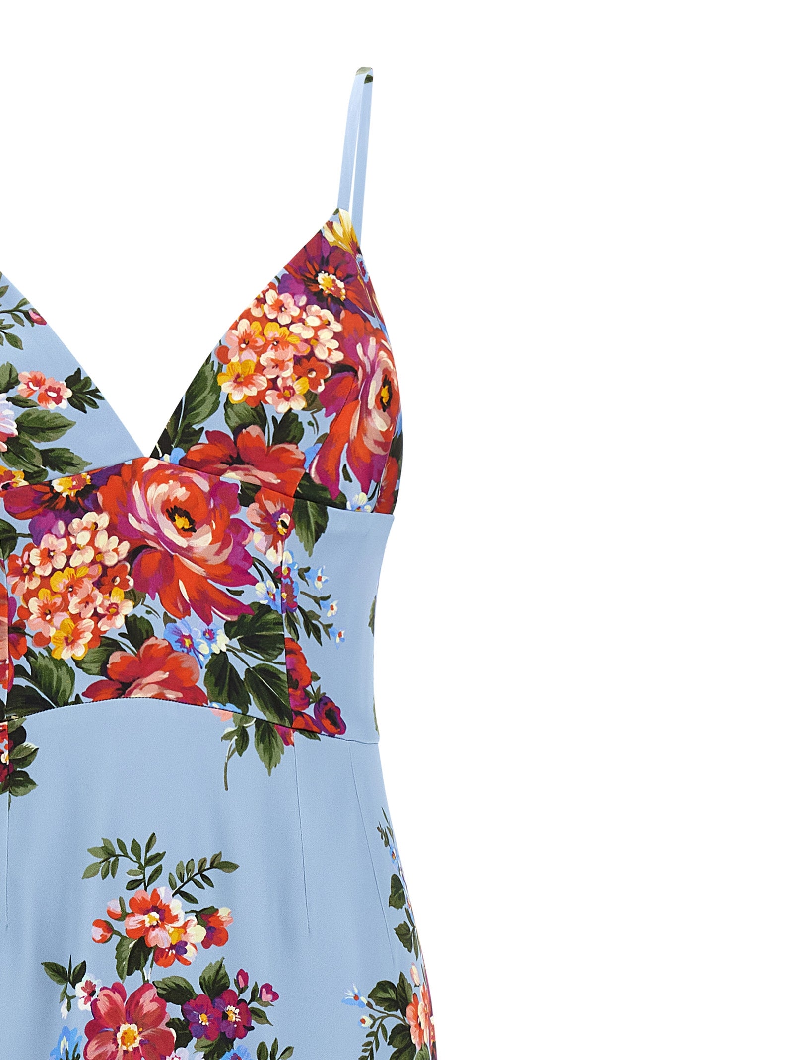 Dolce & Gabbana Blue Viscose Midi Dress