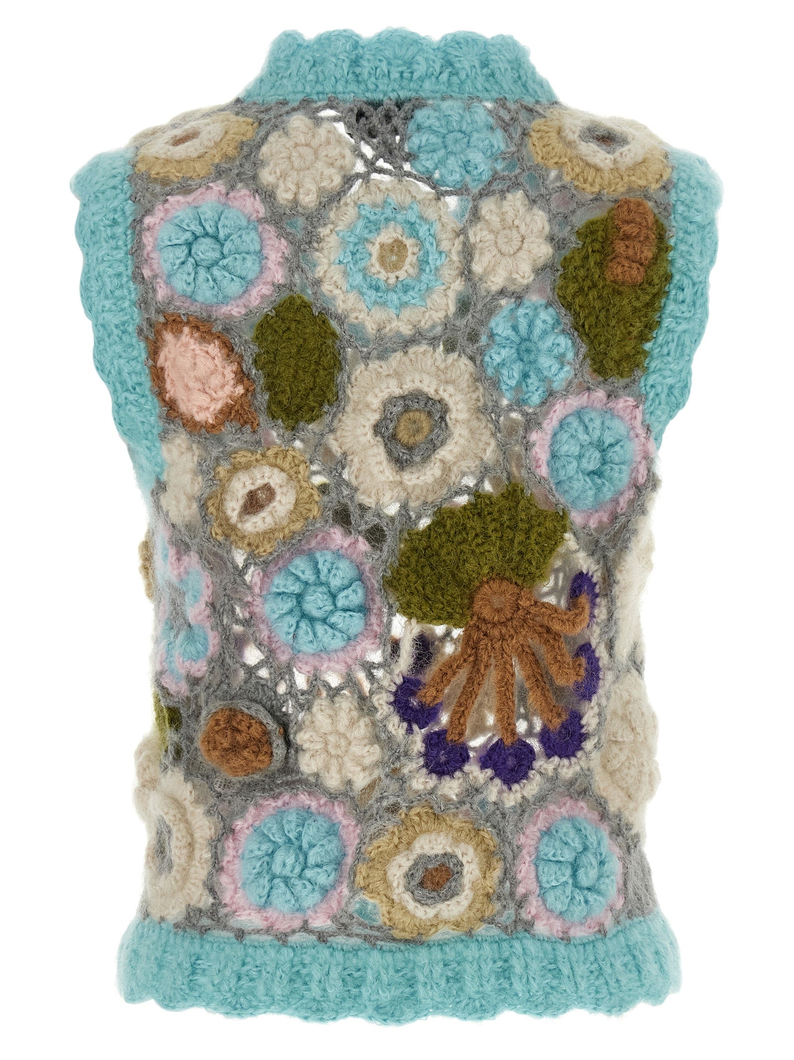 Ganni Multicolor Wool Sleeveless Jacket