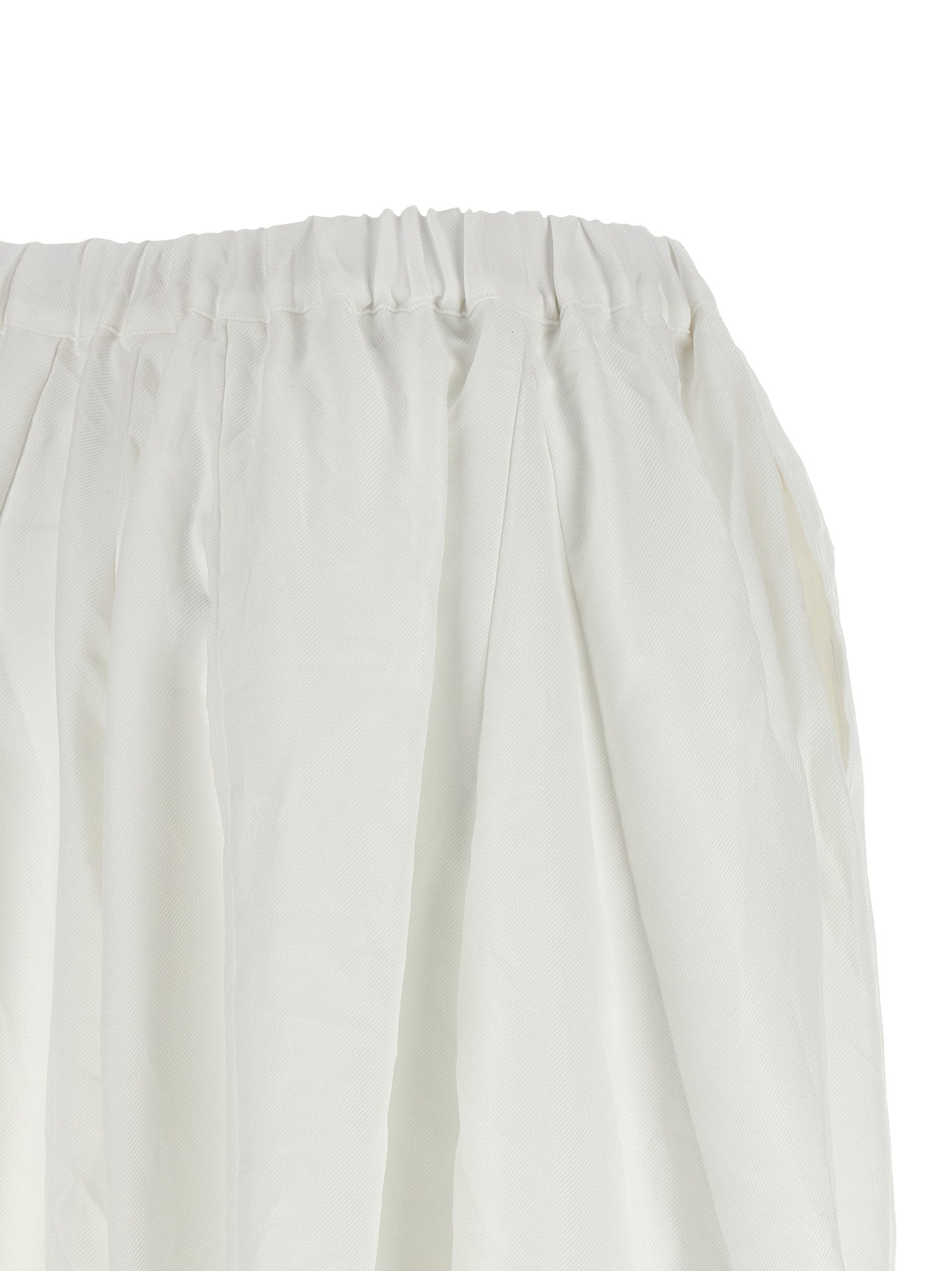 Comme Des Garçons White Polyester Casual Pants