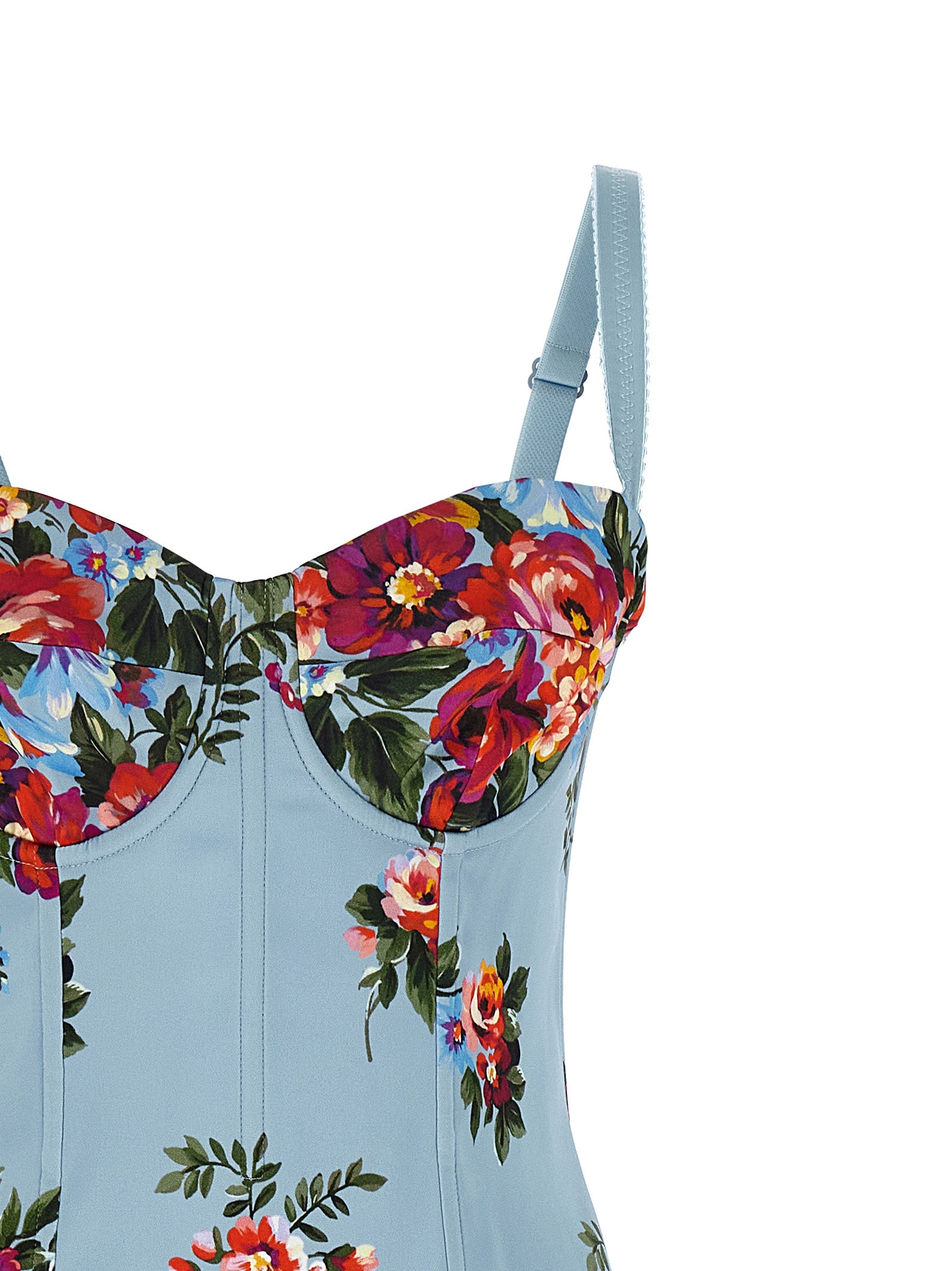 Dolce & Gabbana Blue Viscose Midi Dress