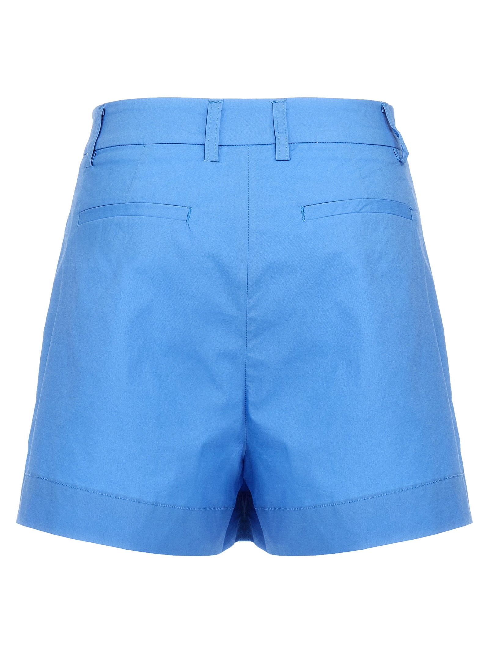 THELATEST Blue Cotton Bermuda Shorts