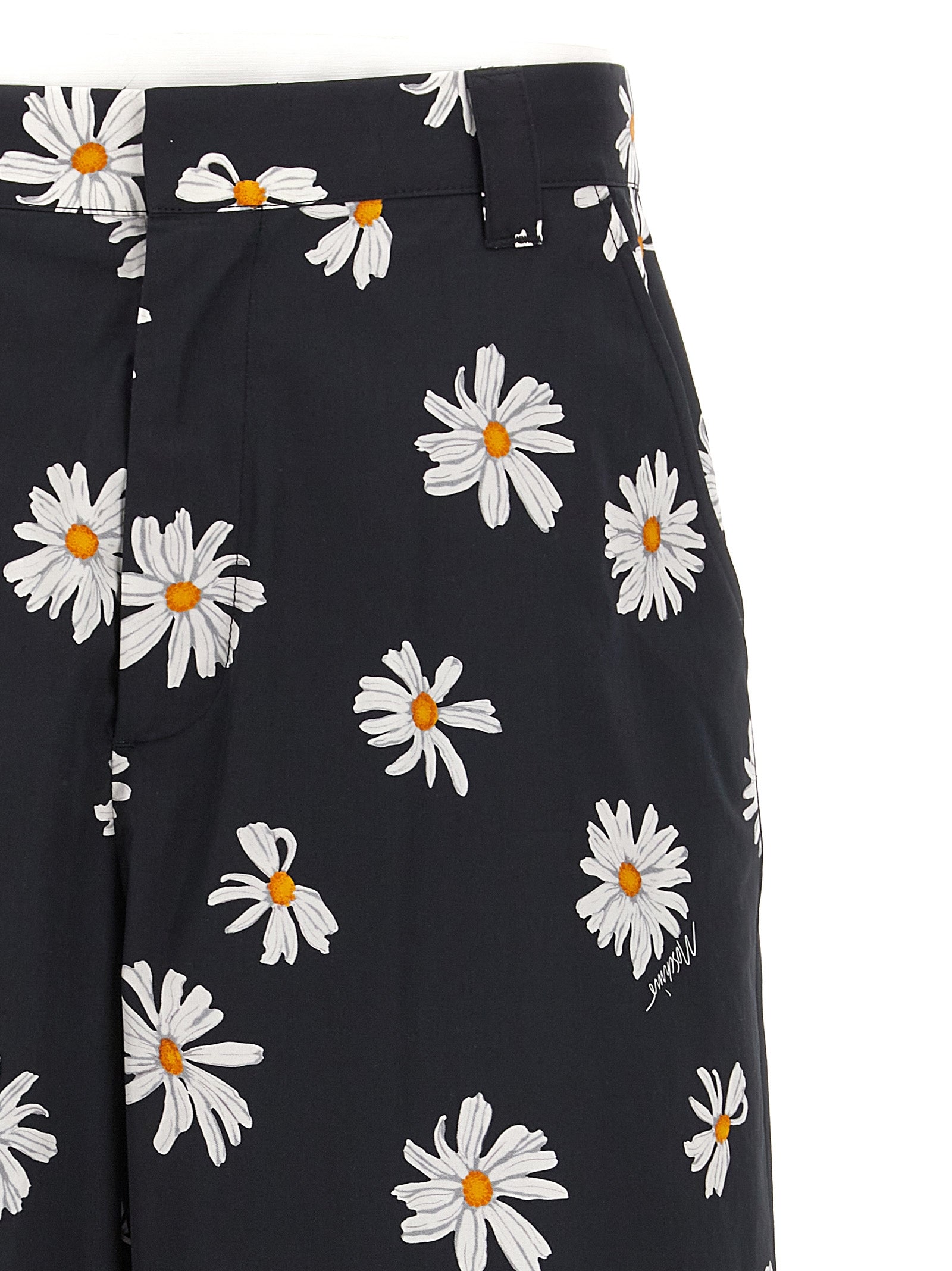 Moschino Black Cotton Bermuda Shorts
