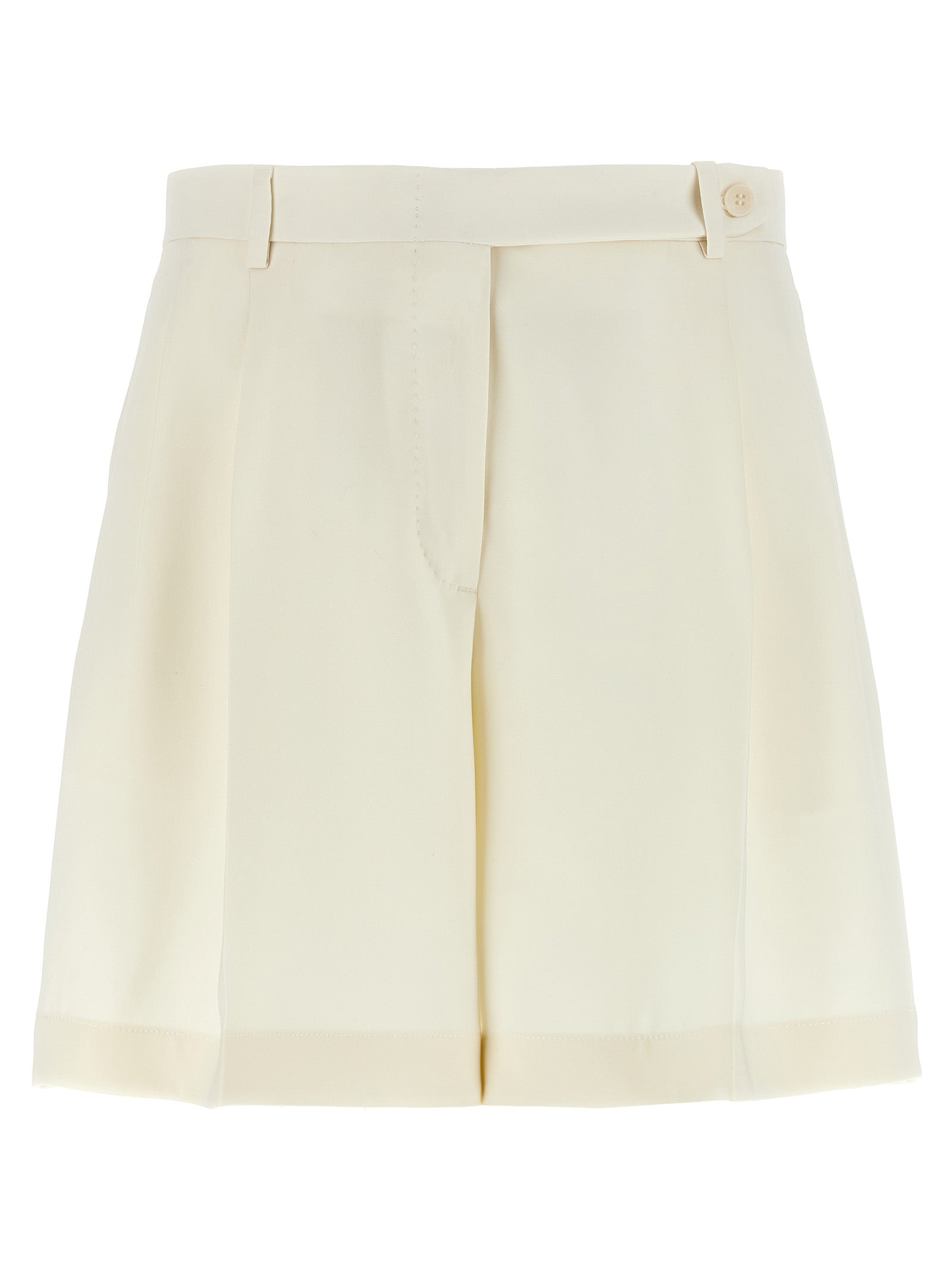 Brioni White Silk Bermuda Shorts