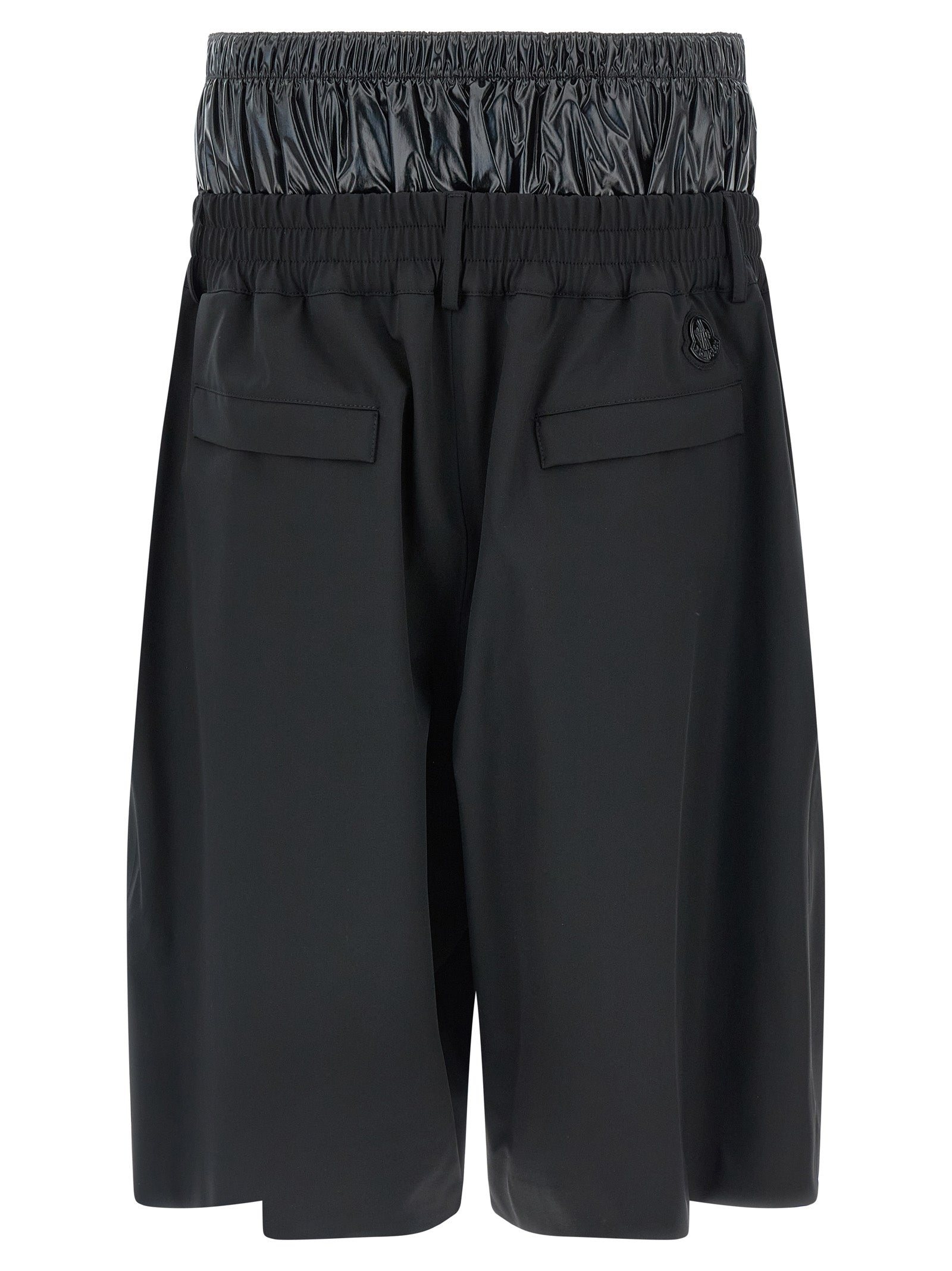 MONCLER GENIUS Black Polyamide Bermuda Shorts