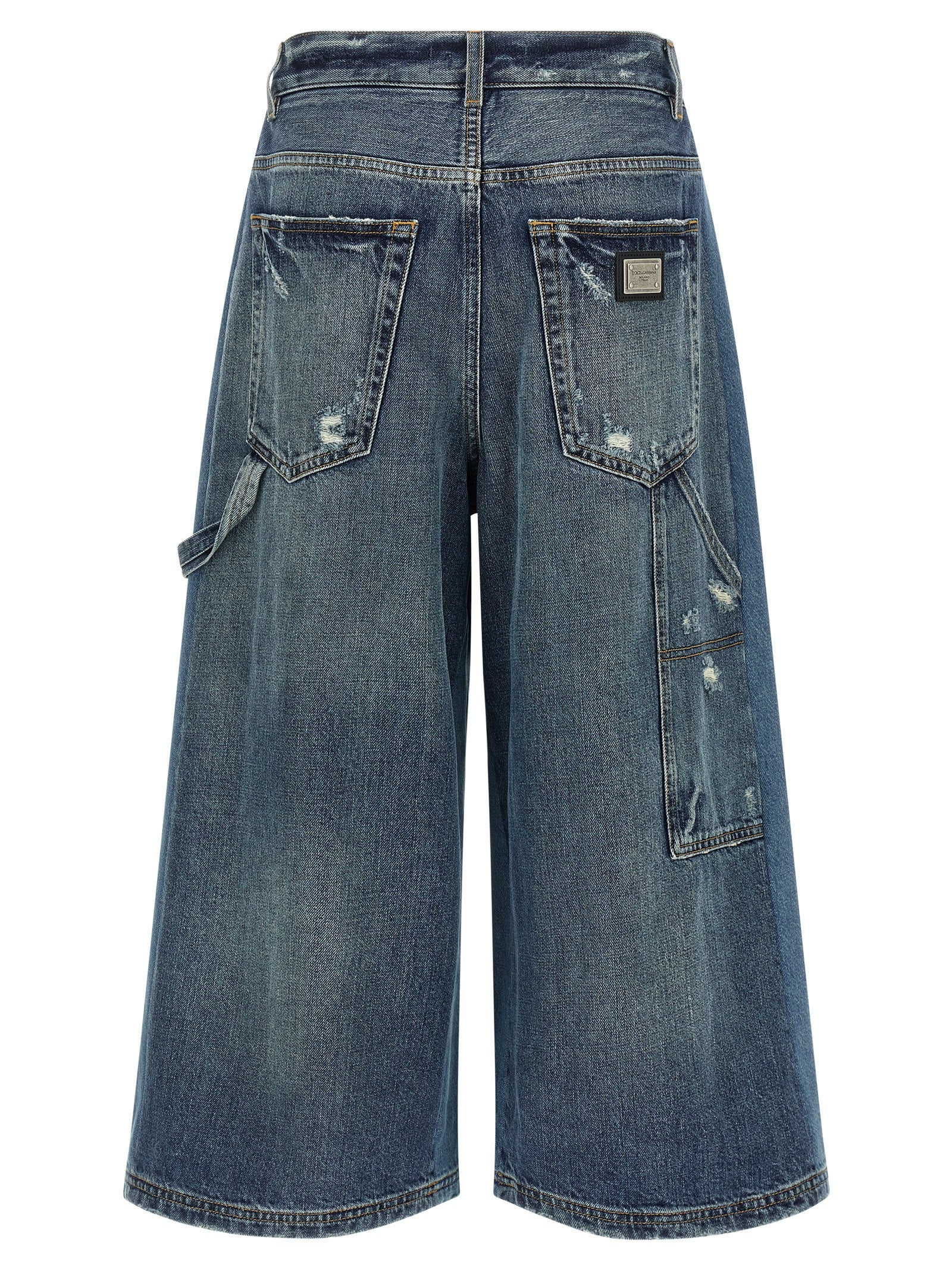 Dolce & Gabbana Blue Cotton Bermuda Shorts