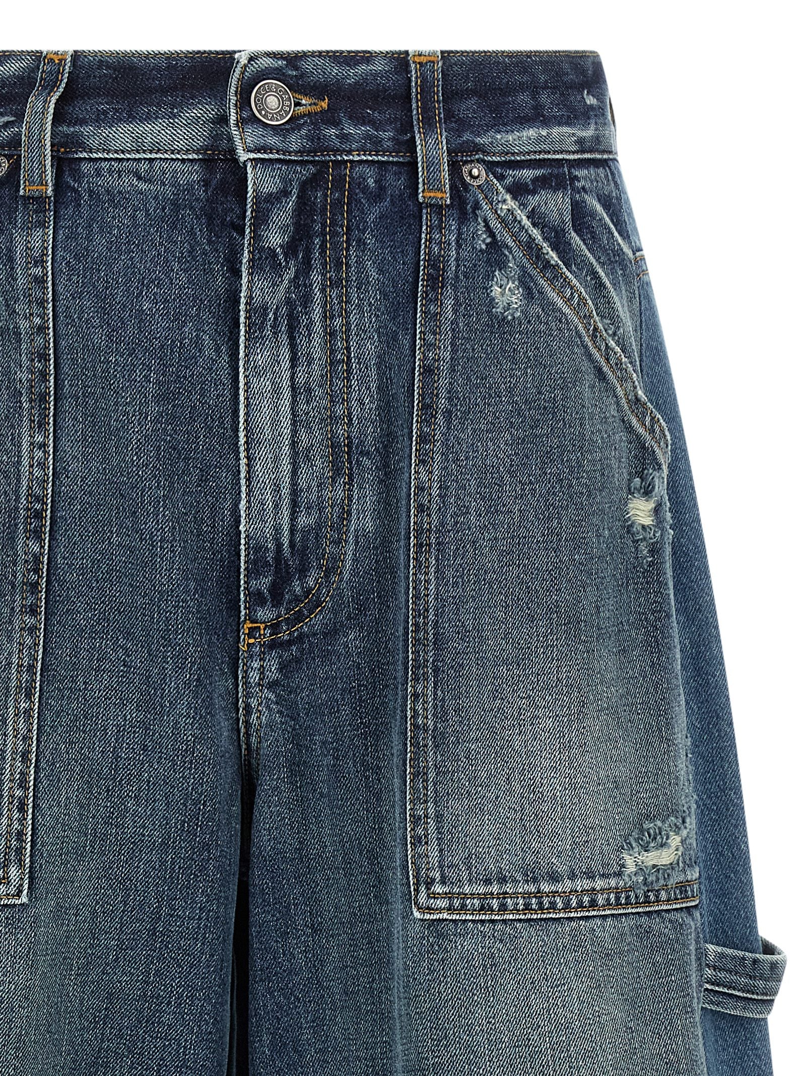 Dolce & Gabbana Blue Cotton Bermuda Shorts