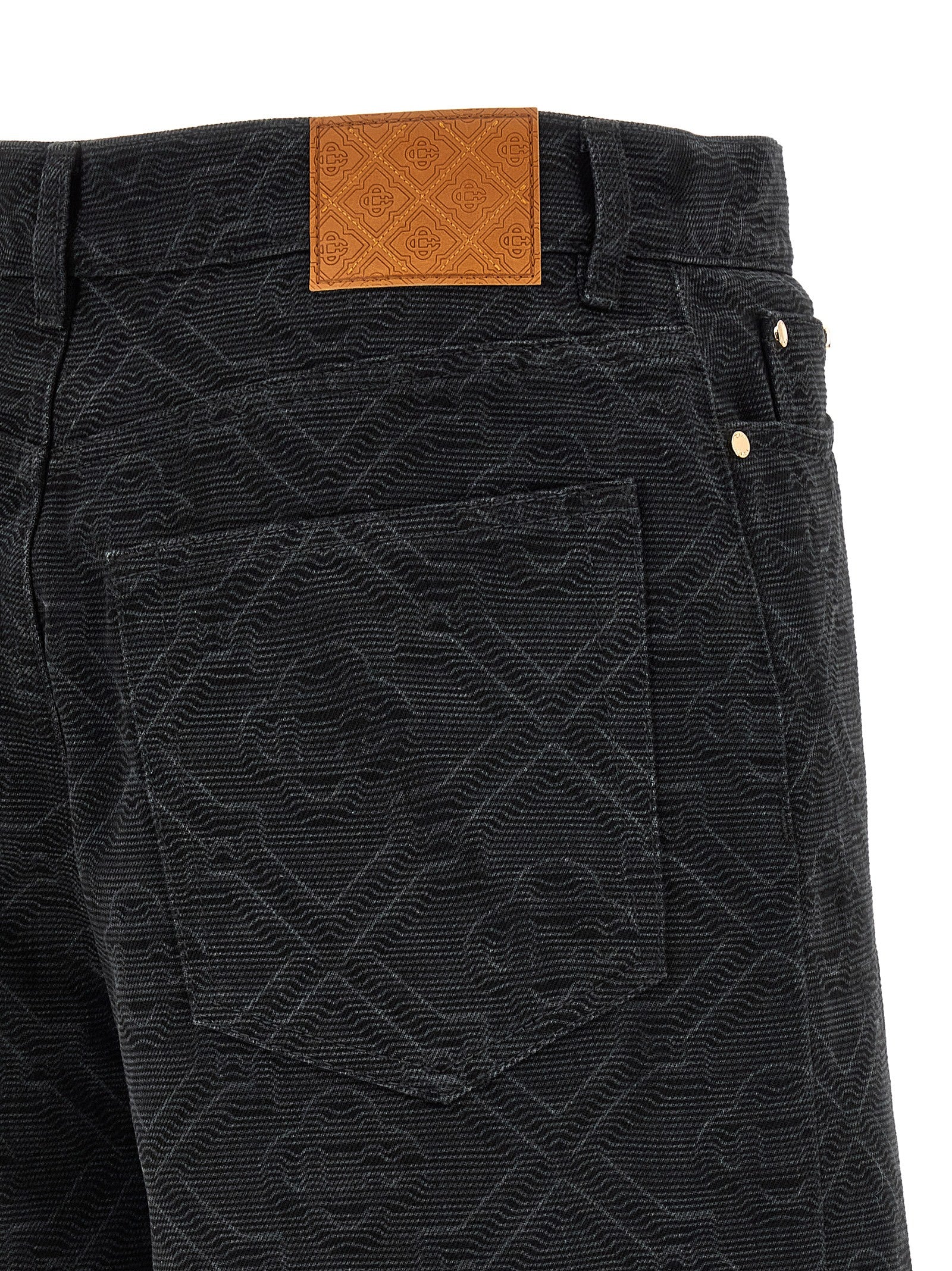 Casablanca Black Cotton Bermuda Shorts